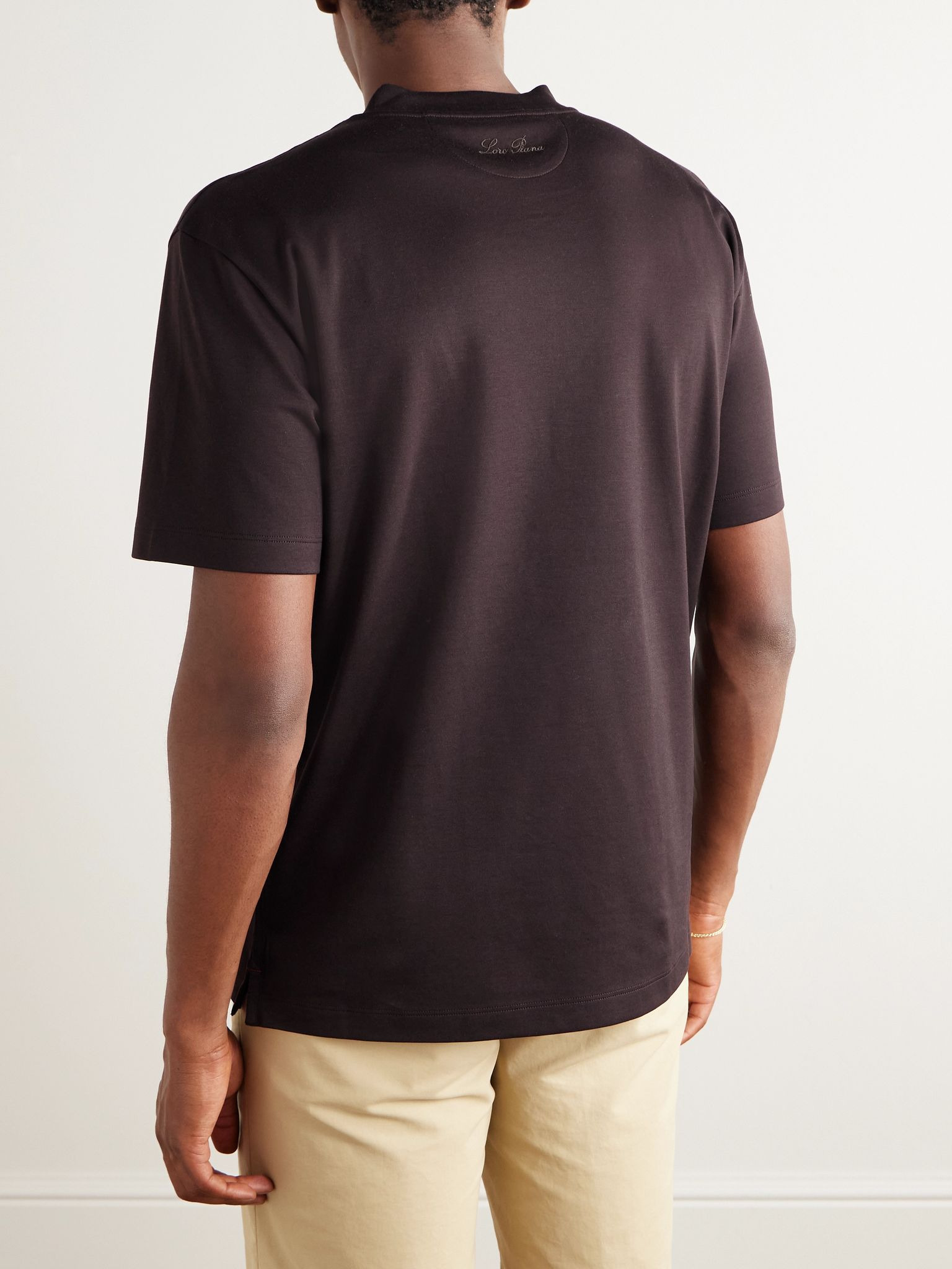 Cotton-Jersey T-Shirt Brown - 4