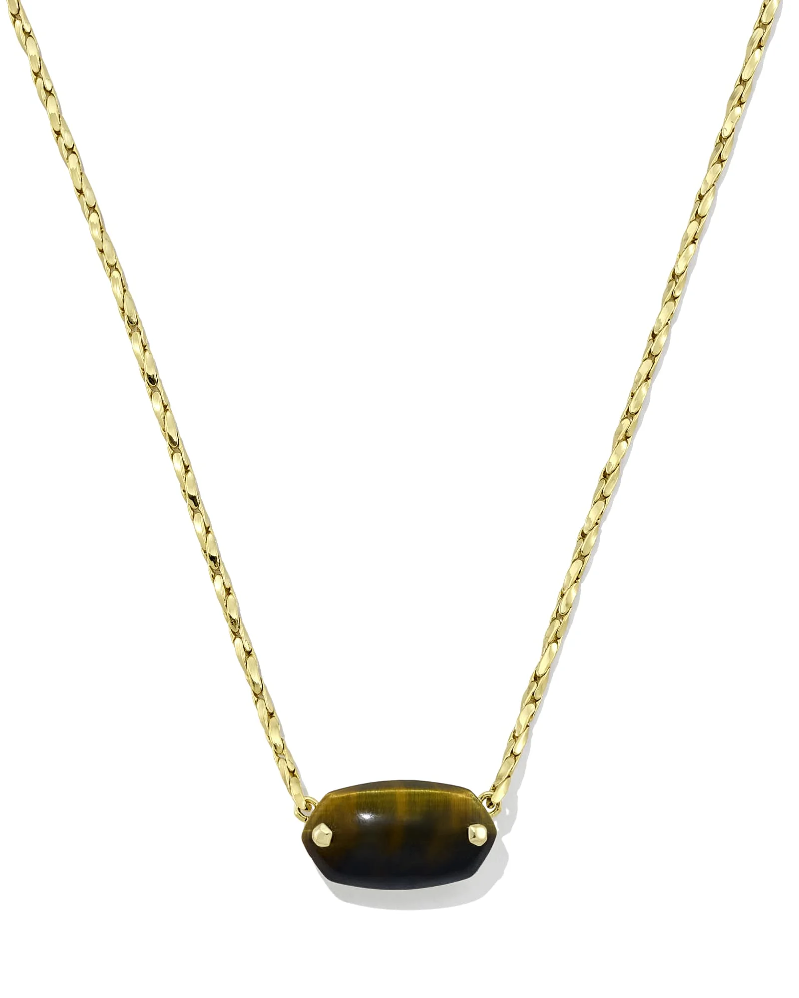 Elisa Riveted Gold Short Pendant Necklace - 1