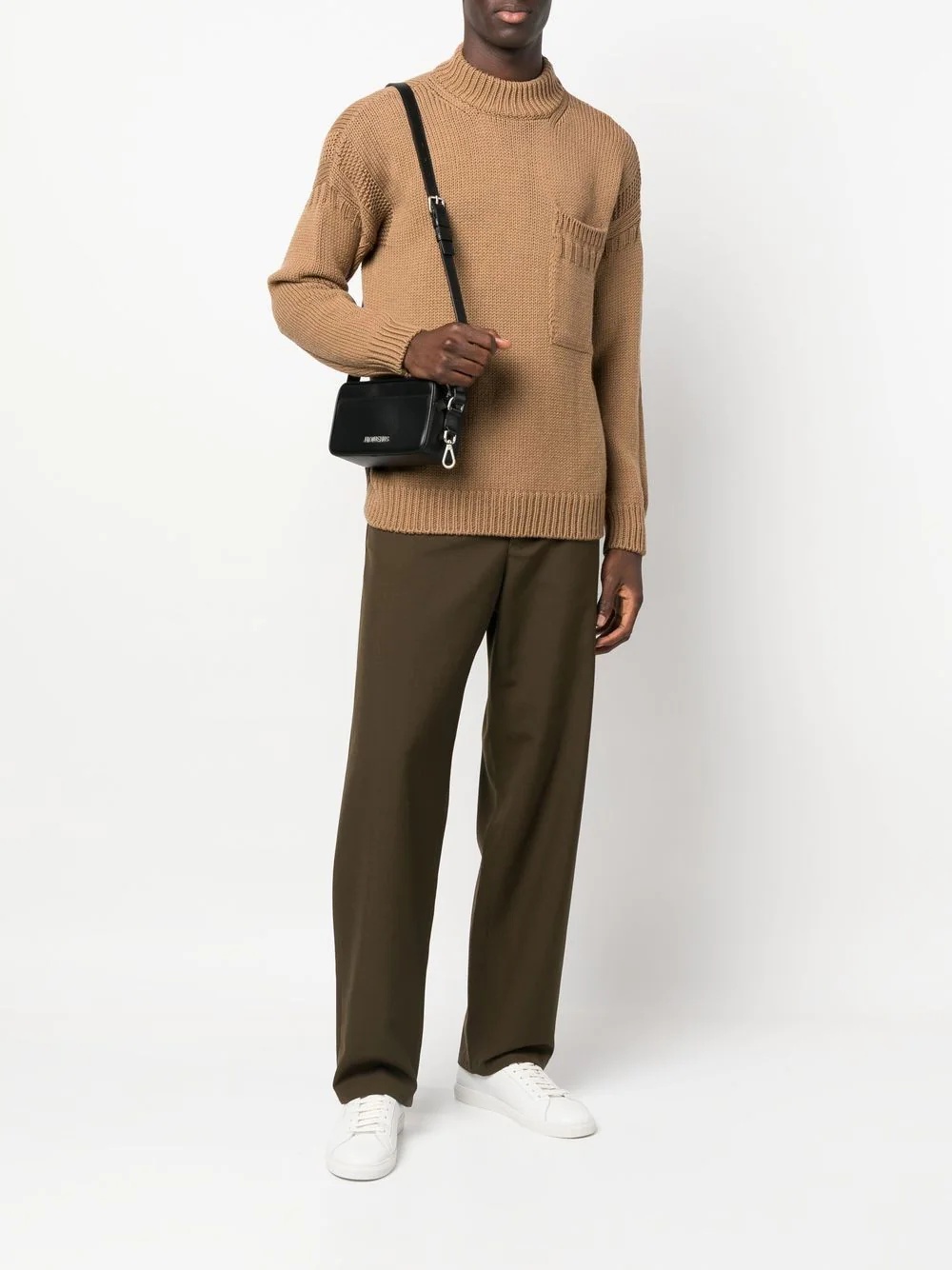 mock-neck knitted jumper - 2