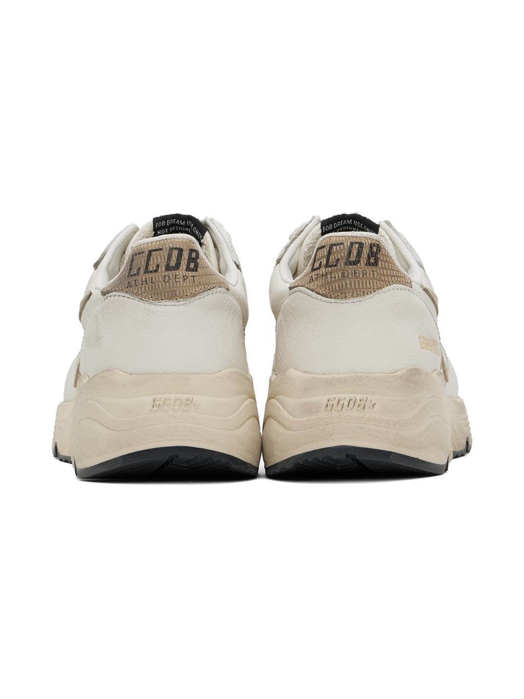 Off-White & Beige Running Sole Sneakers - 2