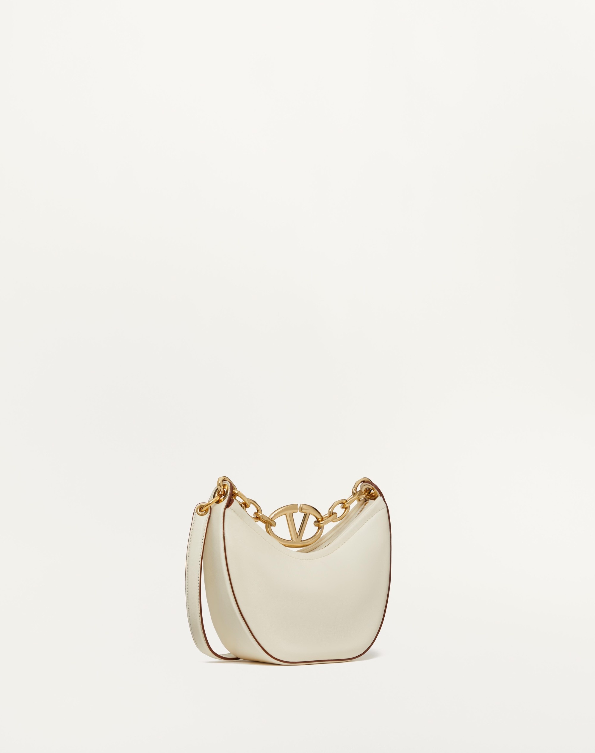 VLOGO MOON MINI HOBO BAG IN NAPPA LEATHER WITH CHAIN - 2