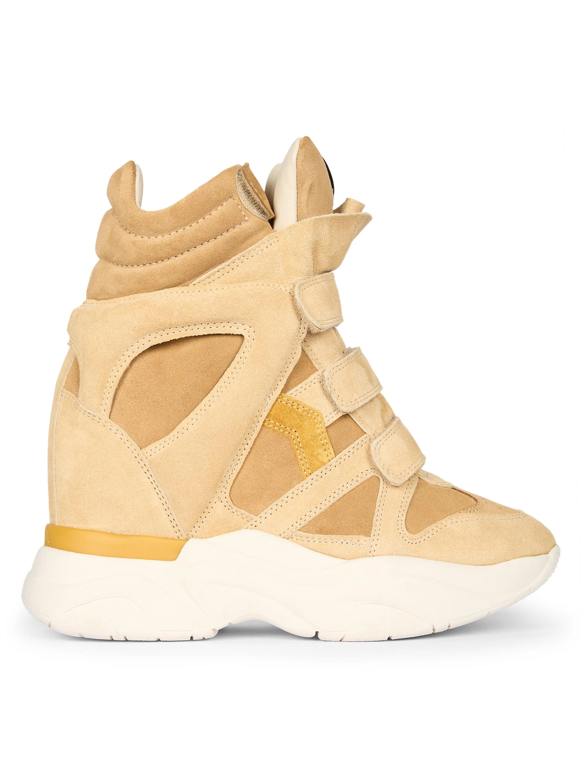 Women's Balskee Suede High-Top Wedge Sneakers - Multi Beige - 1