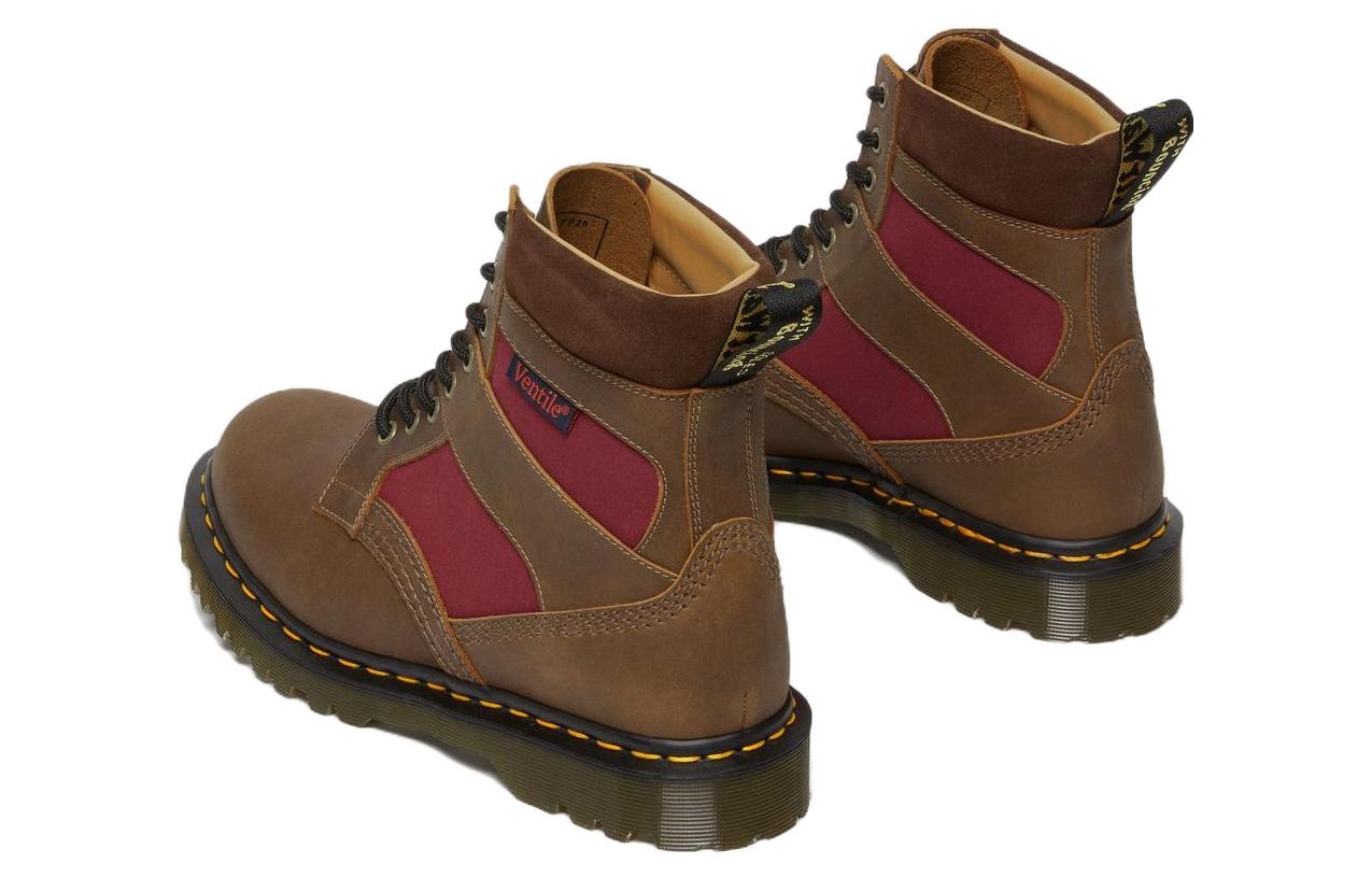 Dr.Martens 1460 Made in England Padded Panel Lace Up Boots 'Brown Dockyard Oxblood' 27775203 - 4