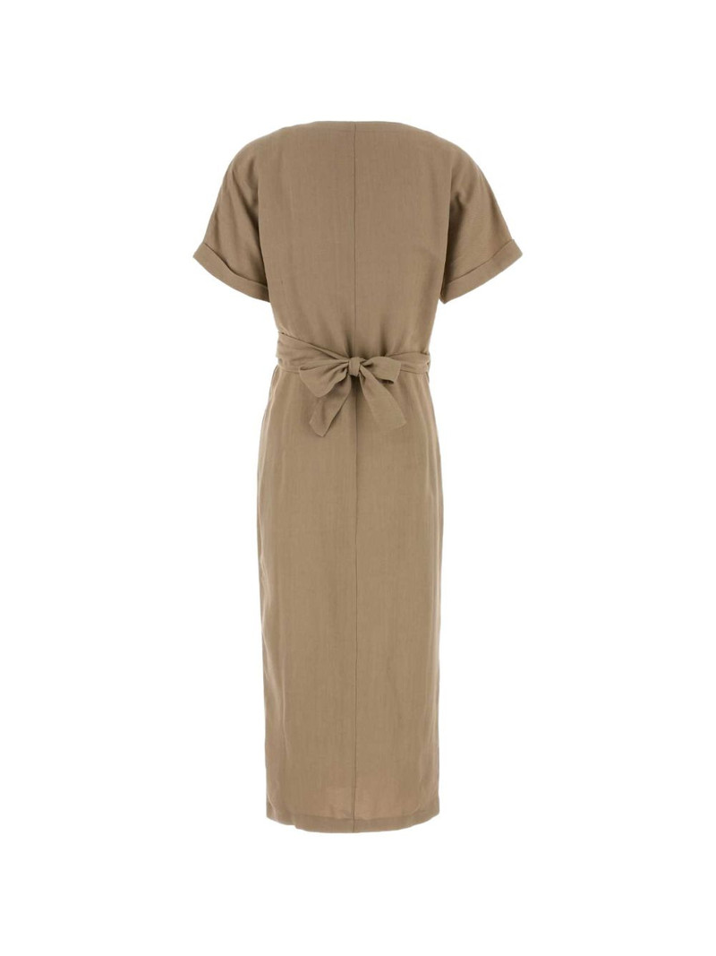 Brunello Cucinelli V-neck wrap dress outlook