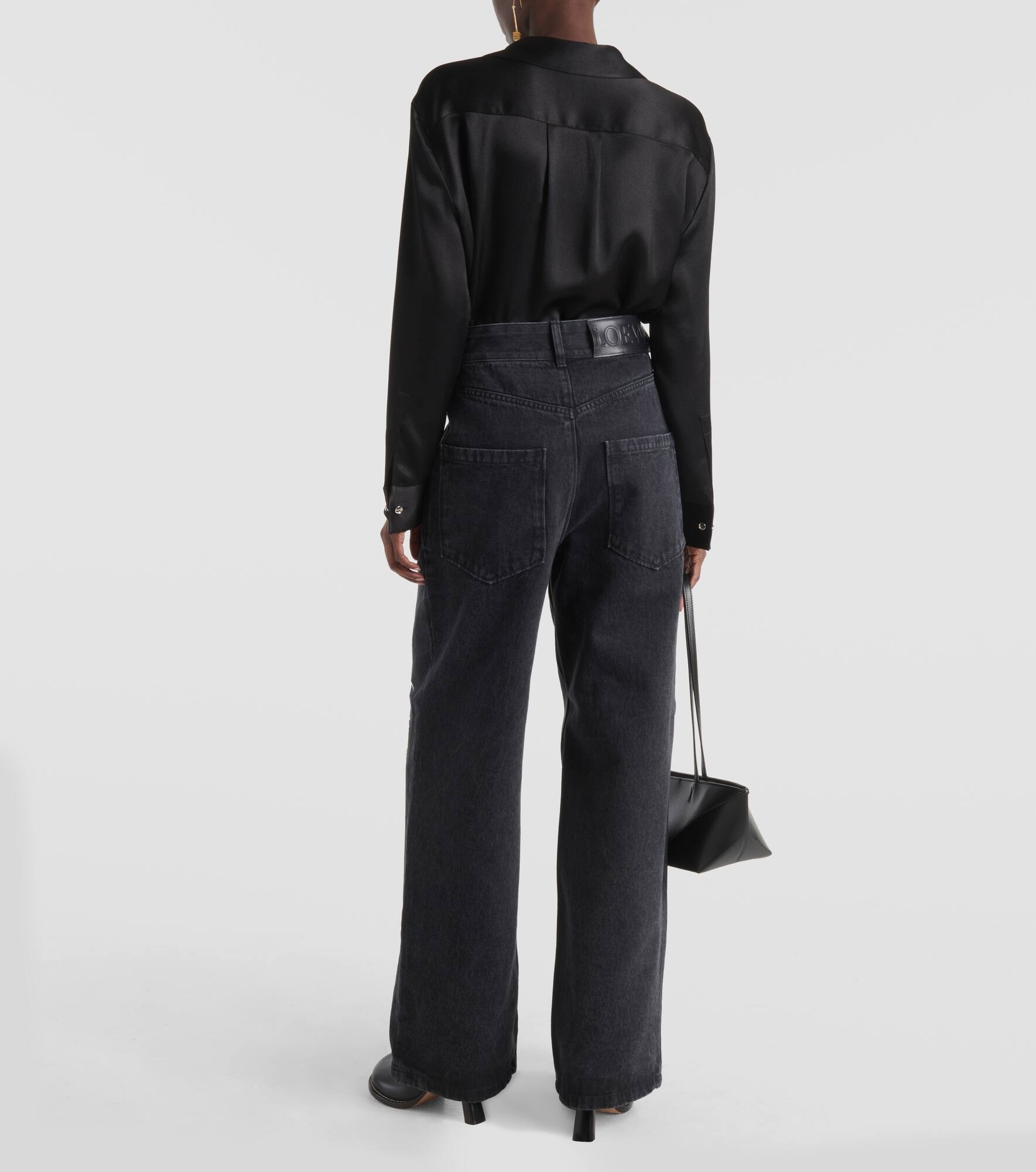 Anagram high-rise wide-leg jeans - 3