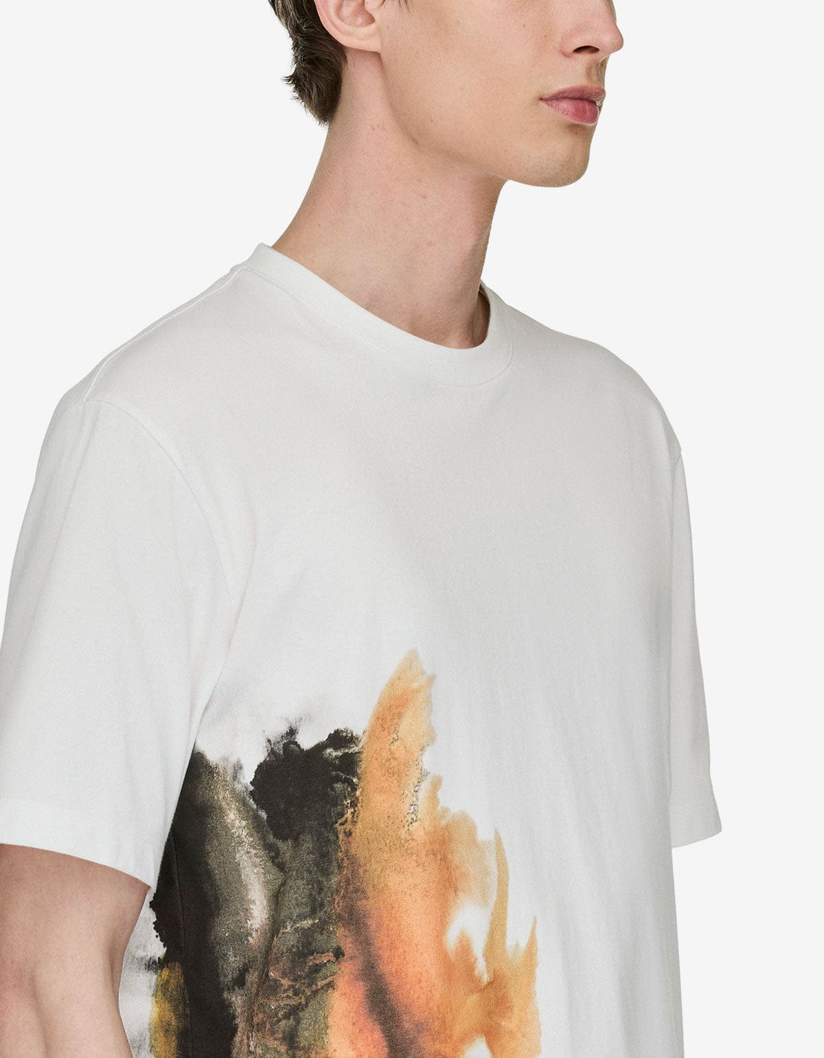Y-3 White AOP Short Sleeve T-Shirt - 4