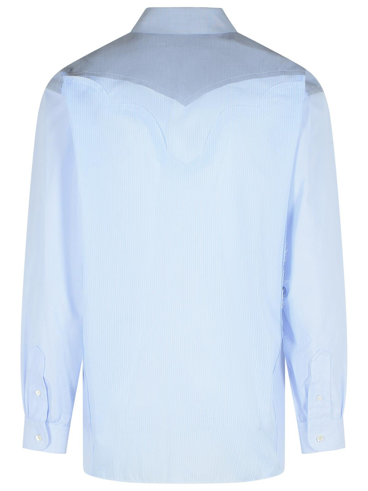 Maison Margiela Light Blue Cotton Shirt Men - 3
