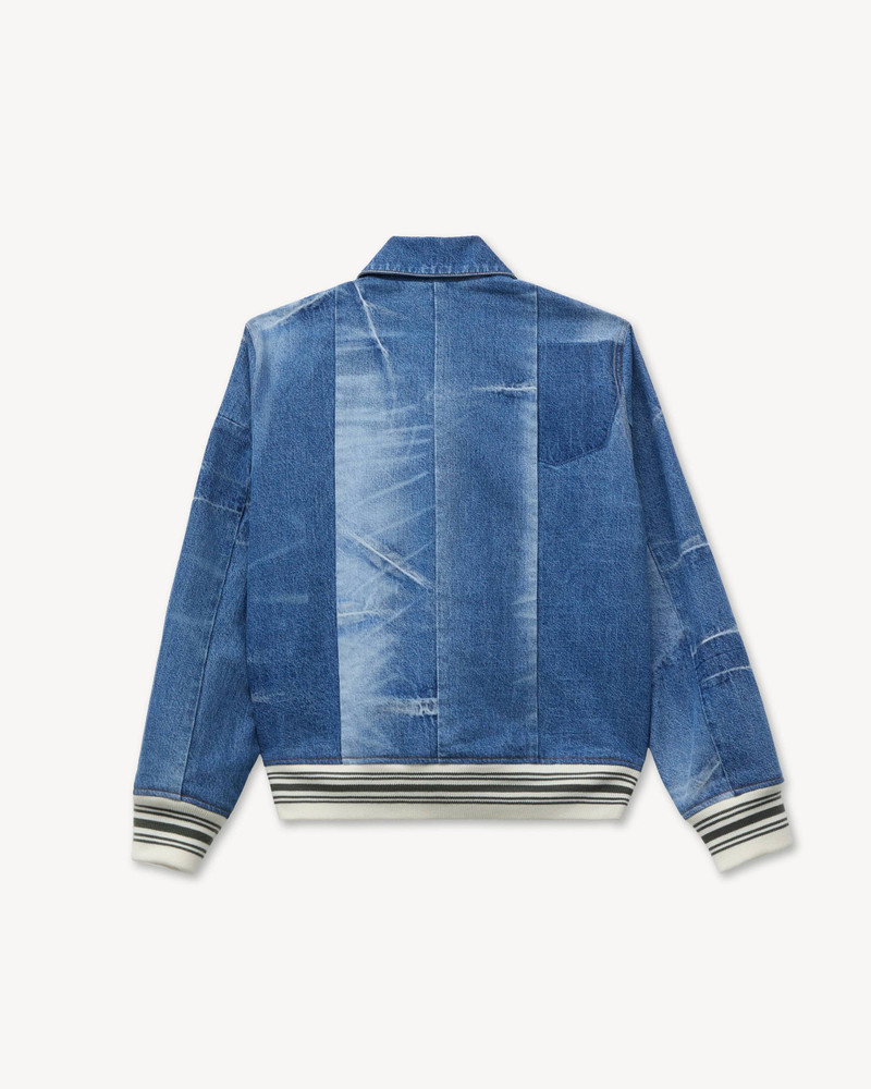 KENZO Genderless patchwork blouson in japanese denim outlook