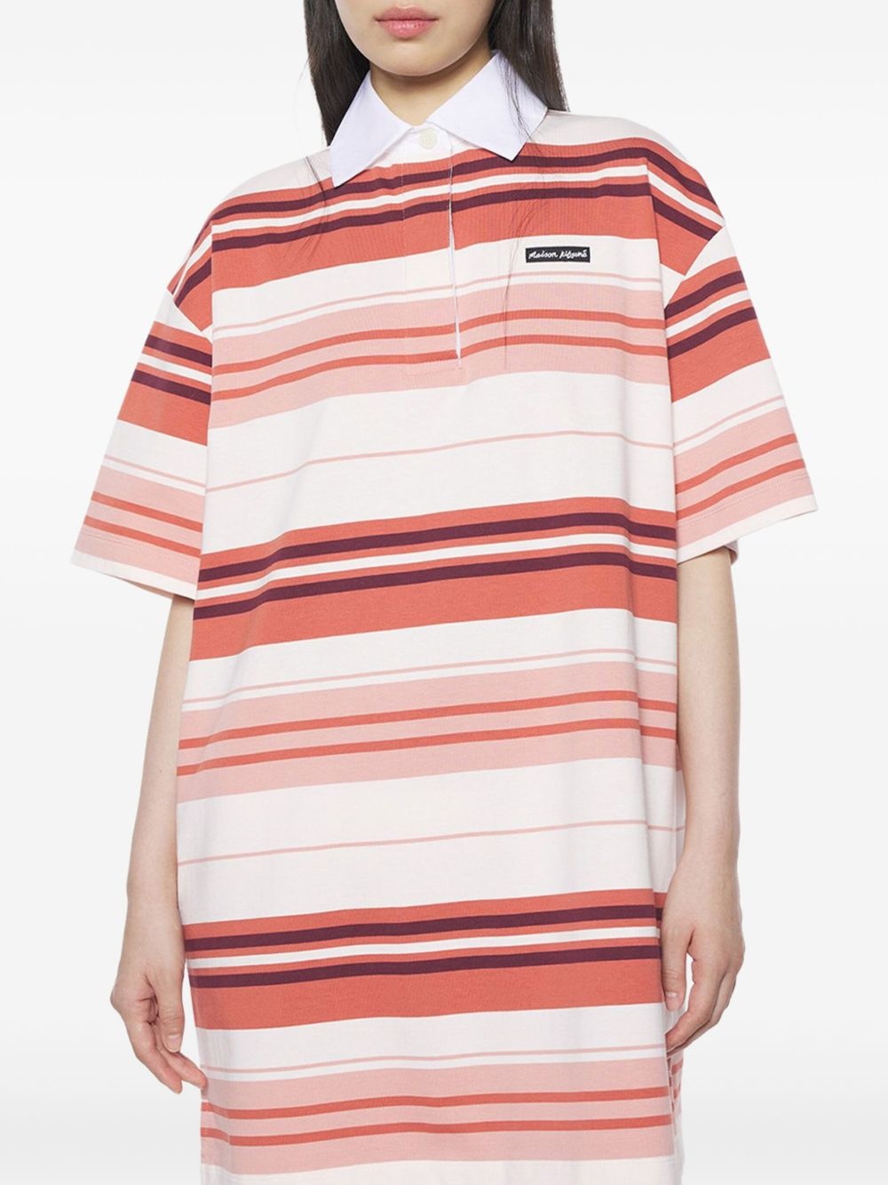 striped polo mini dress - 4