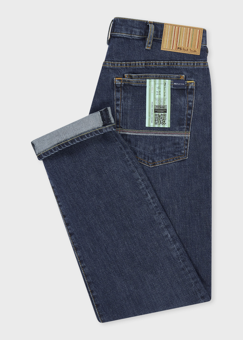 Paul Smith Relaxed Tapered-Fit Dark-Wash Organic Vintage Stretch Jeans outlook