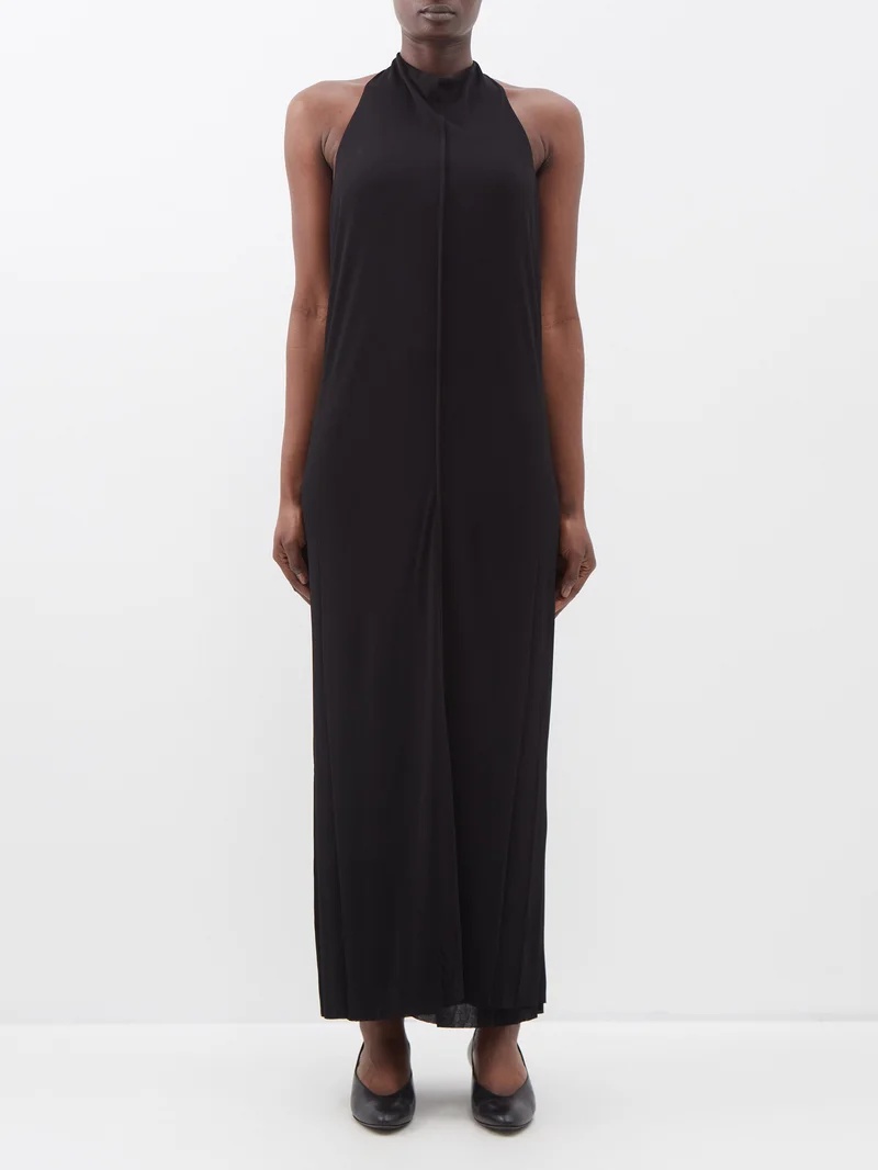 The Row Brynlee backless halterneck jersey dress matchesfashion