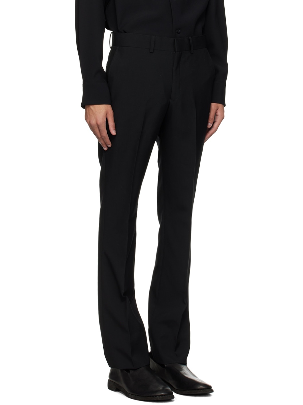 Black Slim-Fit Trousers - 2