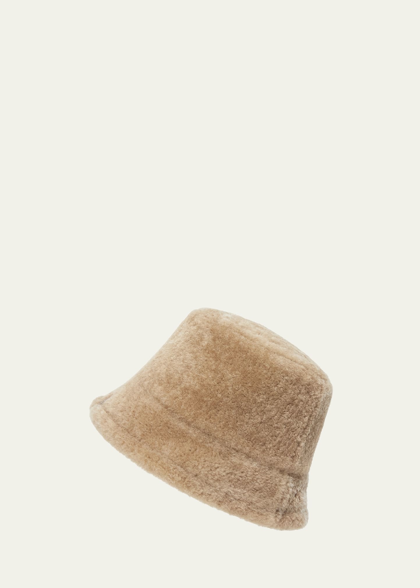 Sheep Shearling Fur Bucket Hat - 1