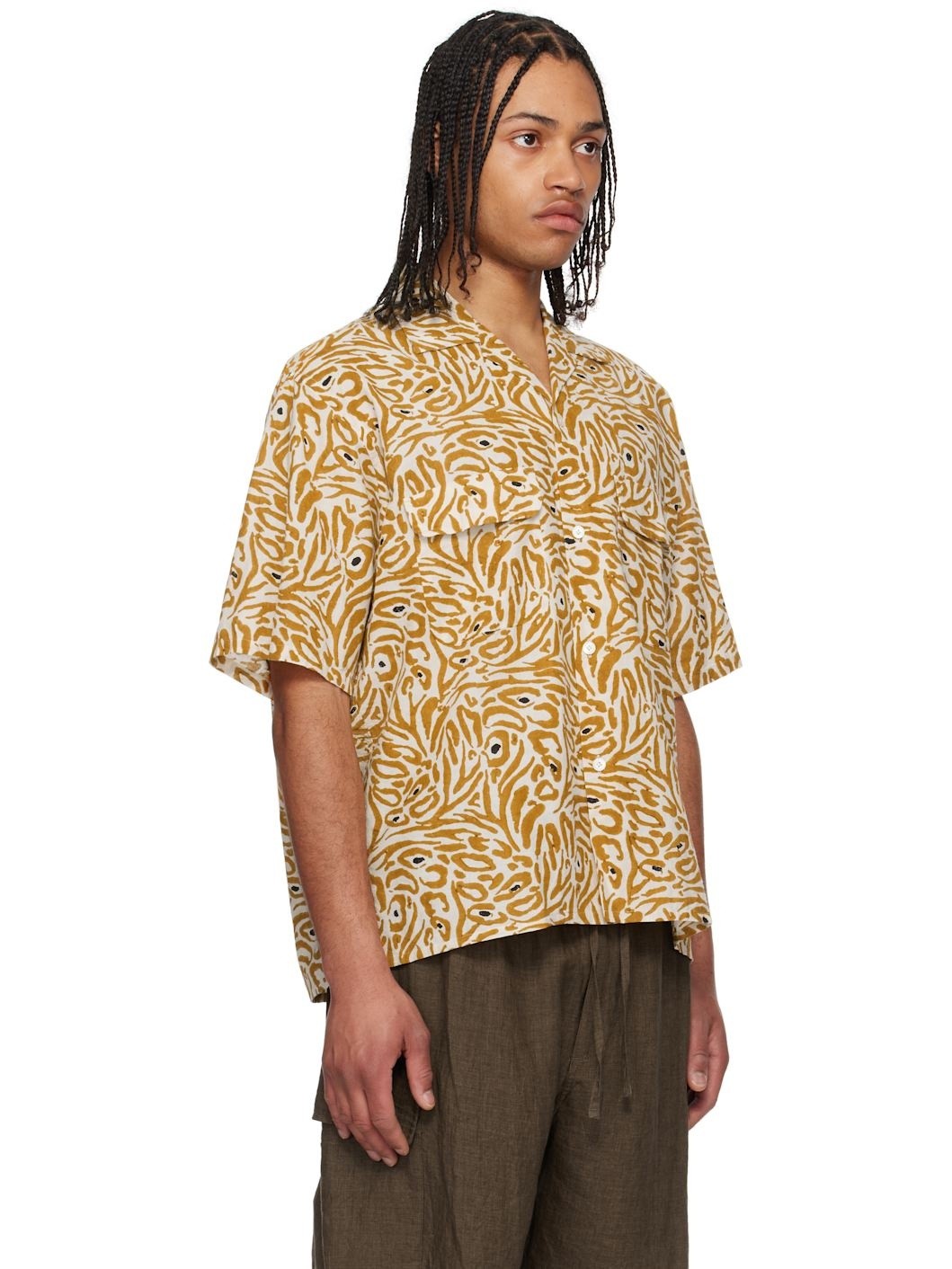 Yellow Open Collared S/S Shirt - 2