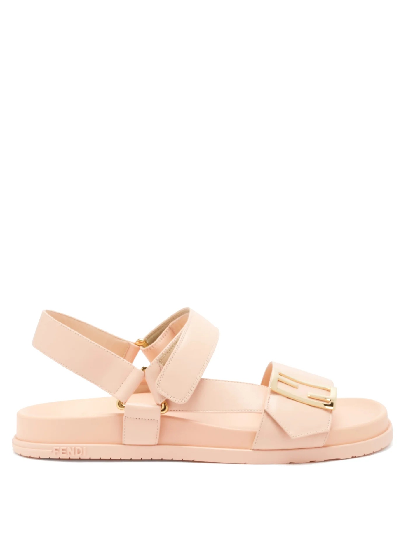 Promenade Velcro-strap leather sandals - 1