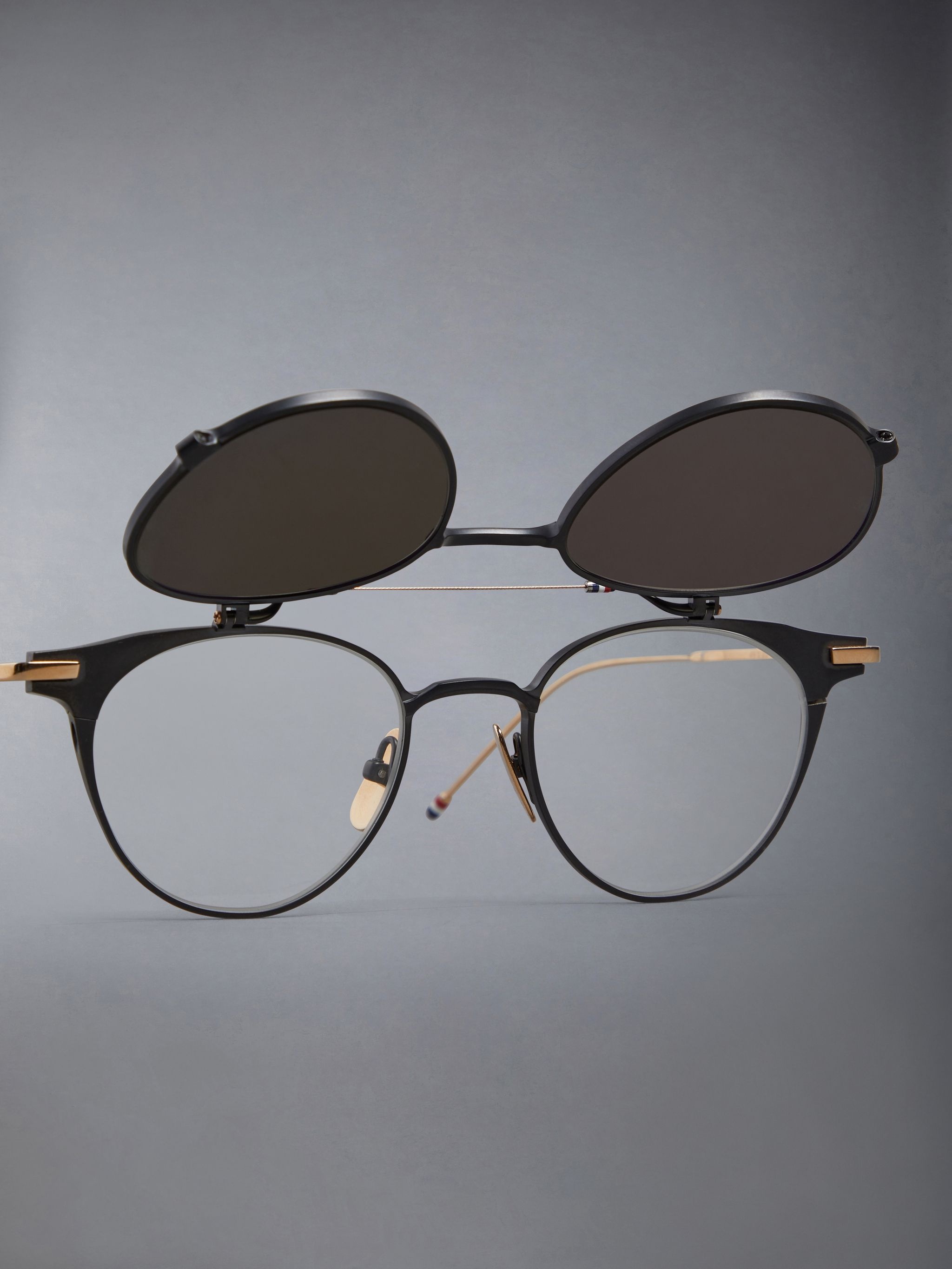 Titanium Round Clip On Sunglasses - 6