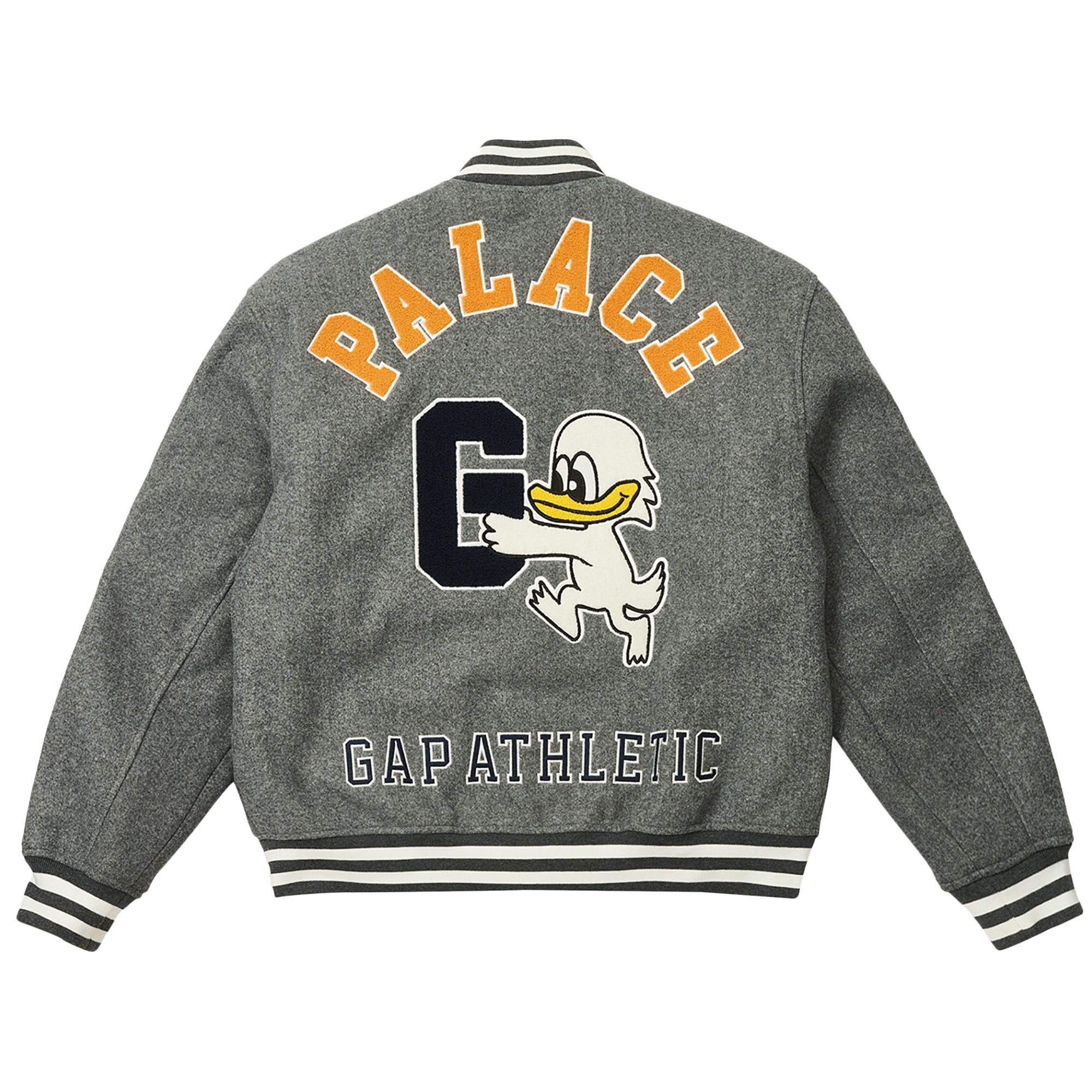 Palace x Gap Varsity Jacket 'Grey' - 3