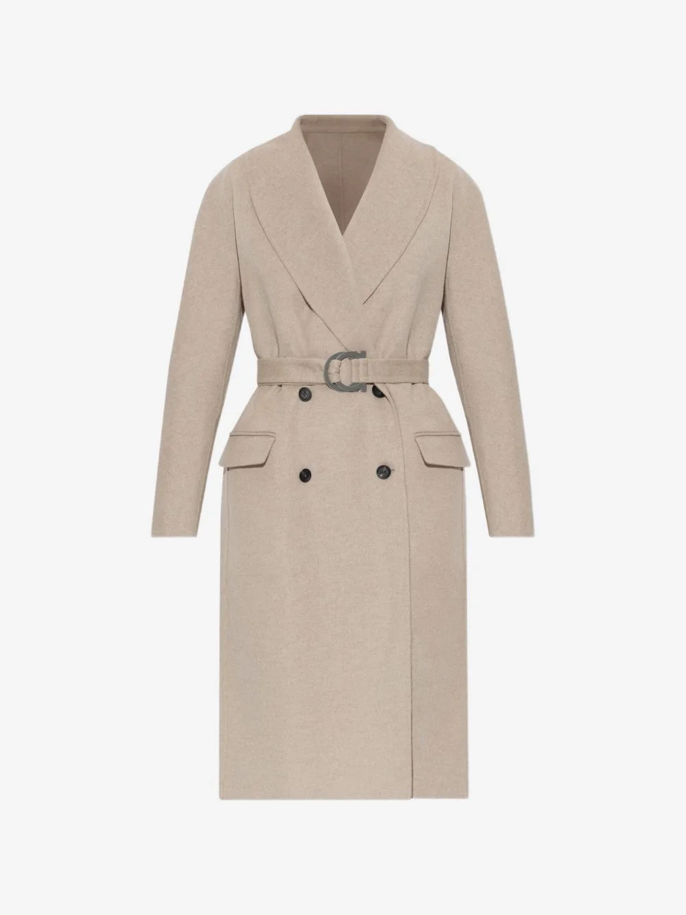 double-breasted coat - 1