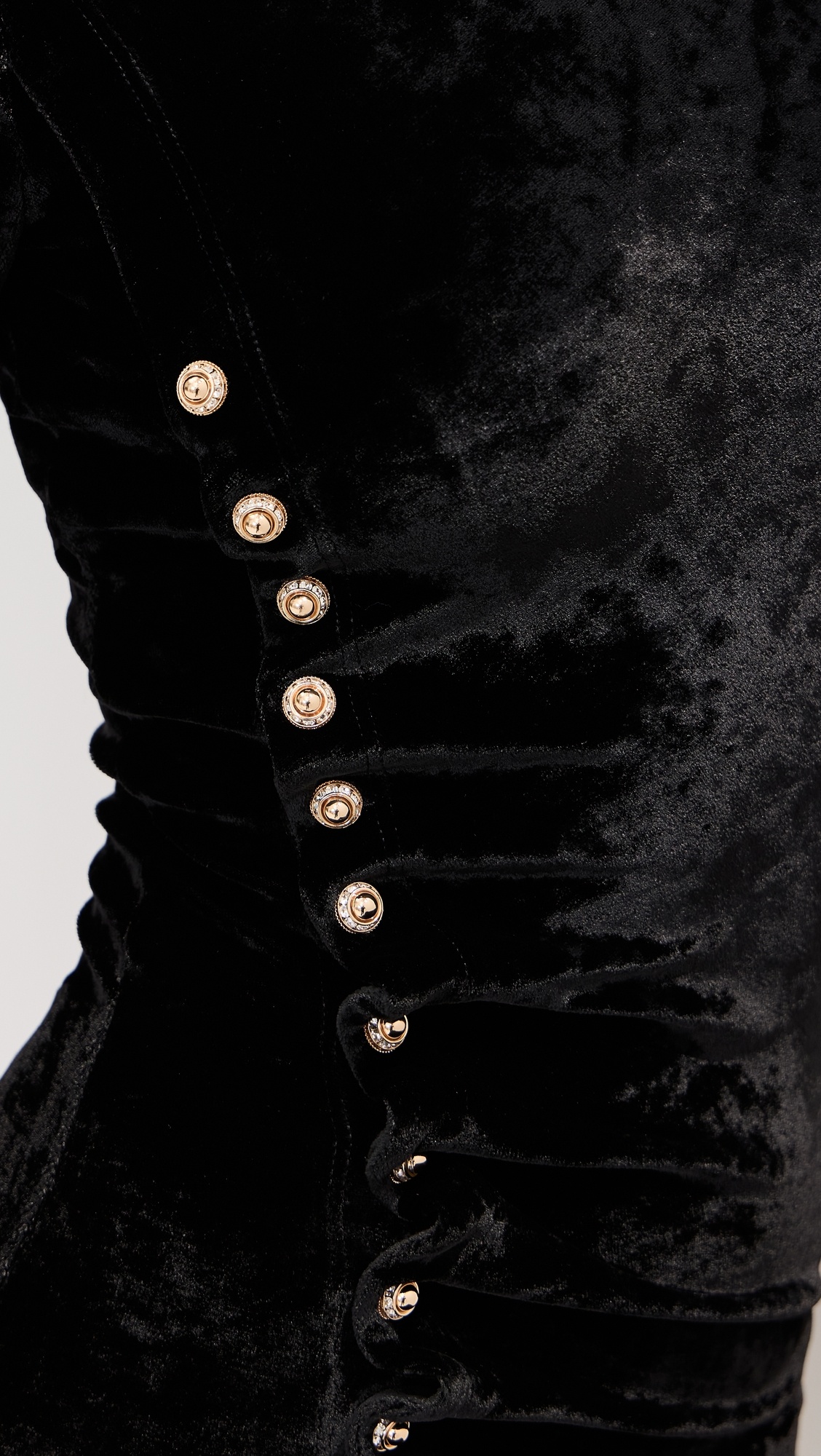 Long Draped Dress in Velvet - 5