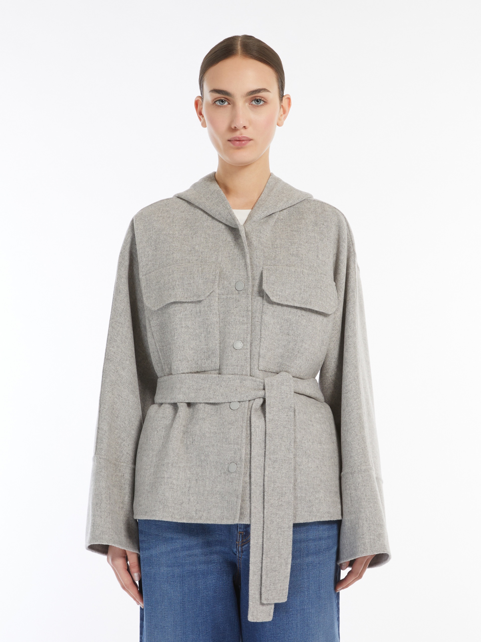 BUSSOLA Short parka in double-sided wool - 3