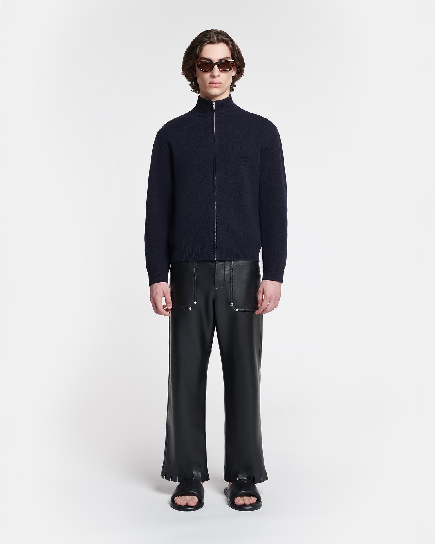 Merino Wool Zip Cardigan - 4
