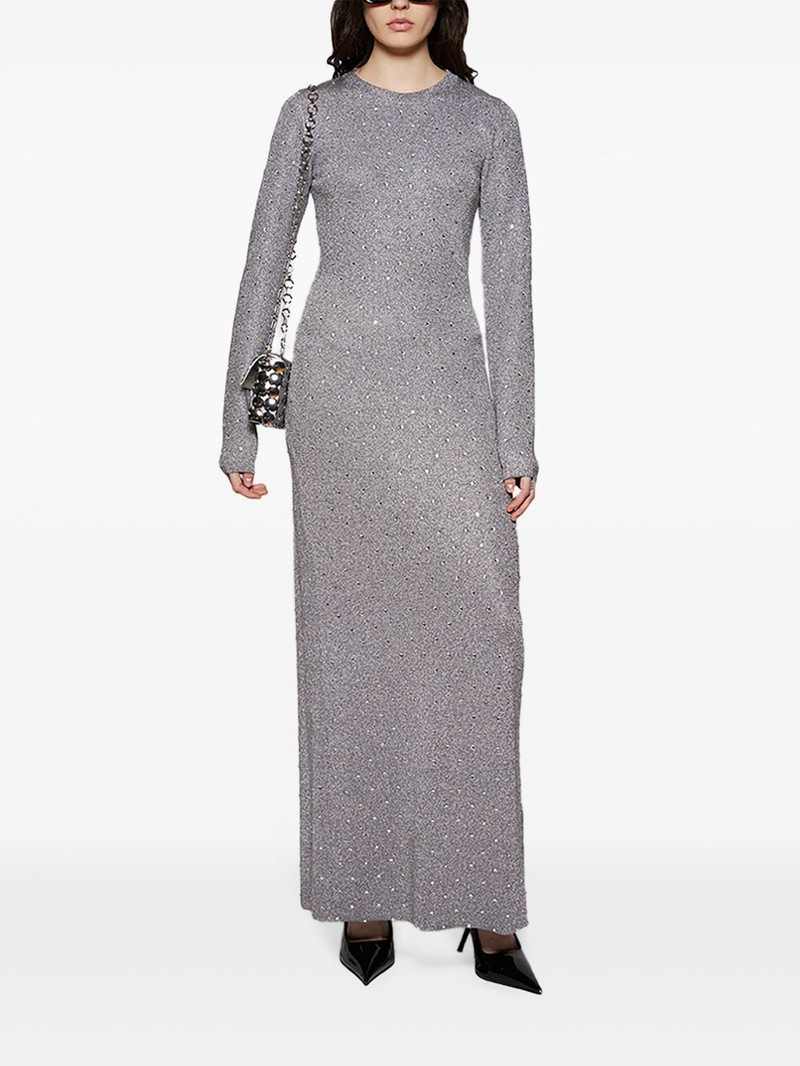 rabanne rhinestone-embellished open-back maxi dress outlook