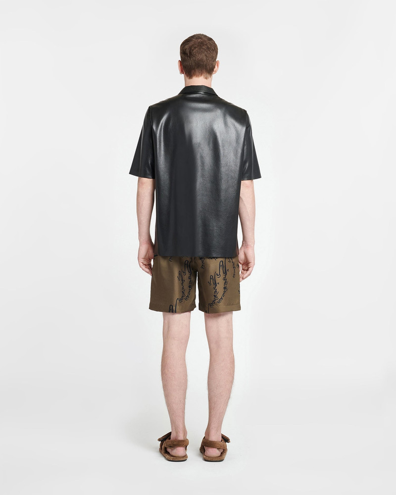 Printed Silk-Twill Shorts 4