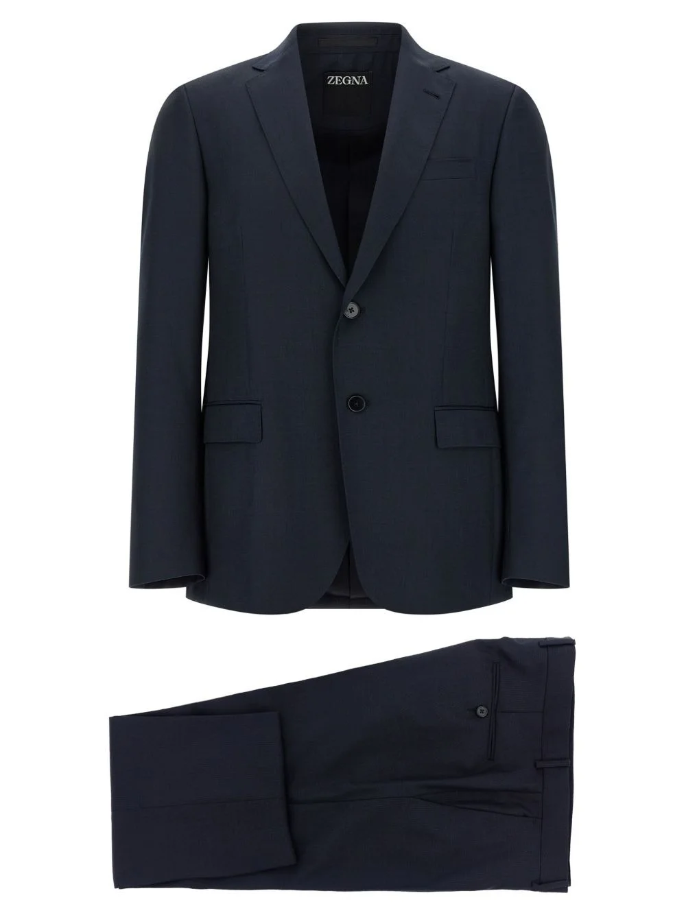 pressed-pleat wool suit - 1