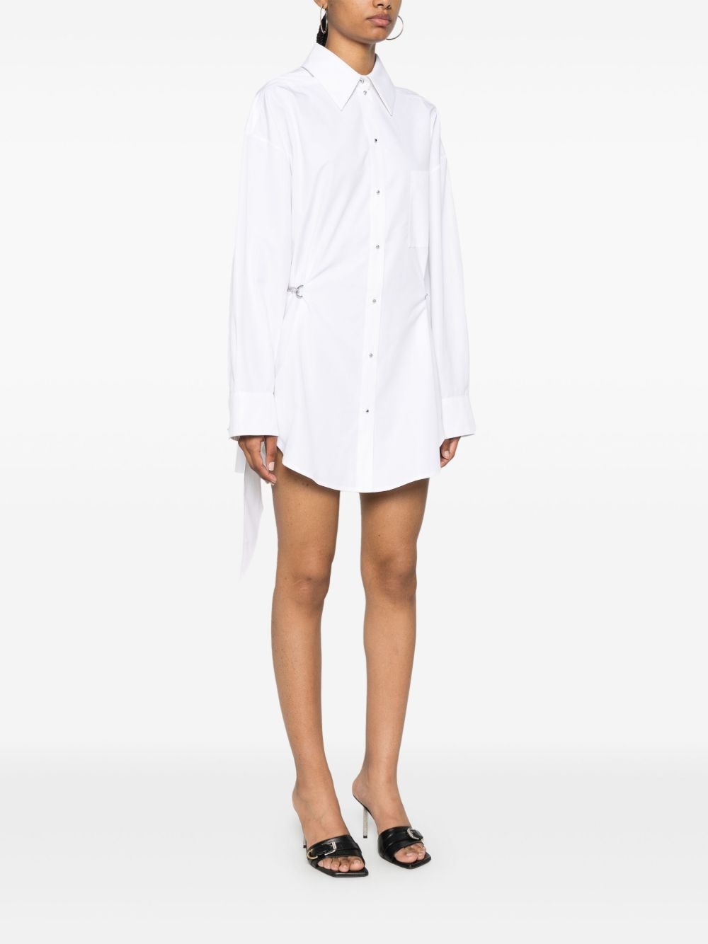 chain-detail shirt dress - 3