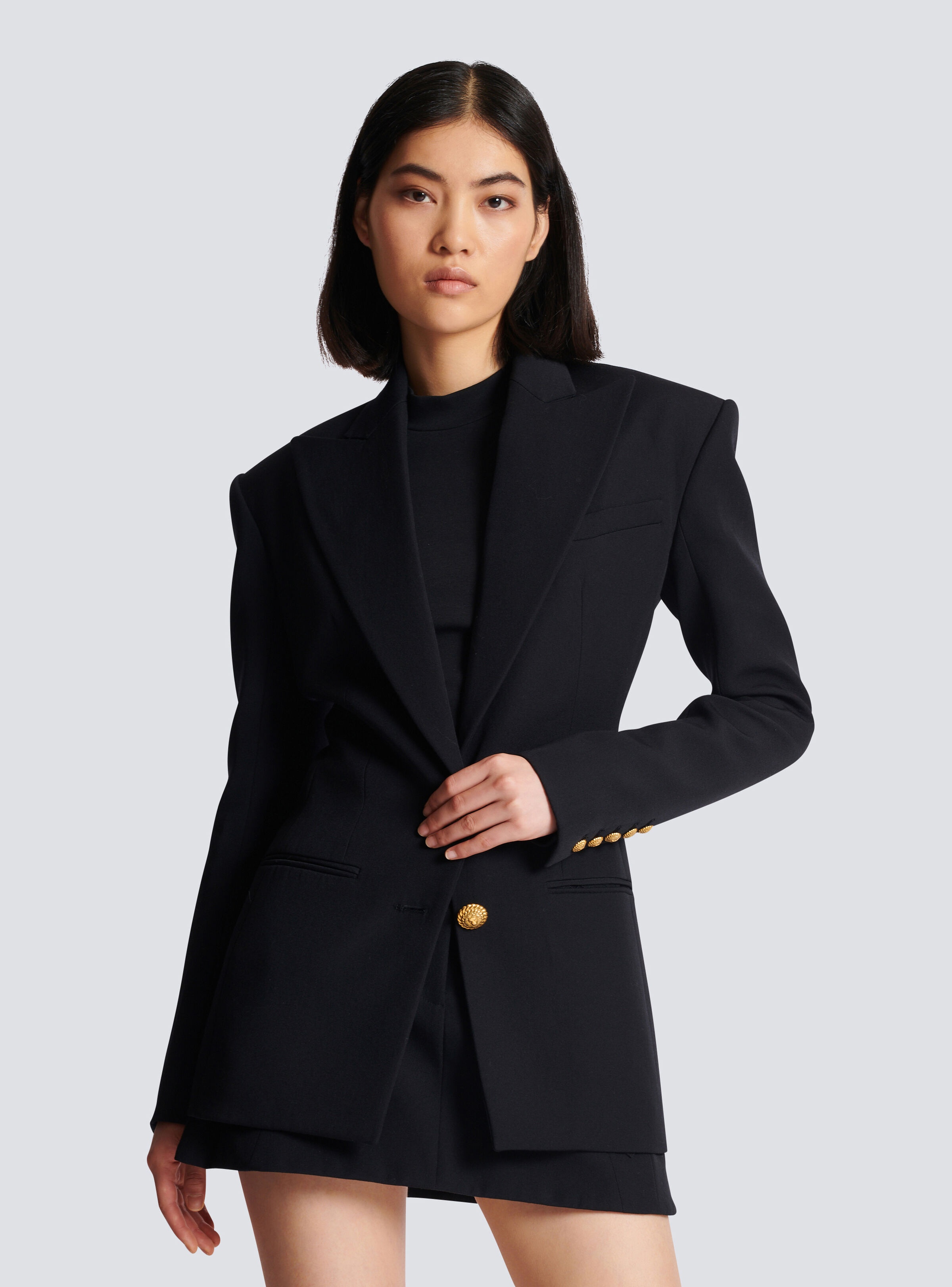 2-button cinched-waist jacket - 8
