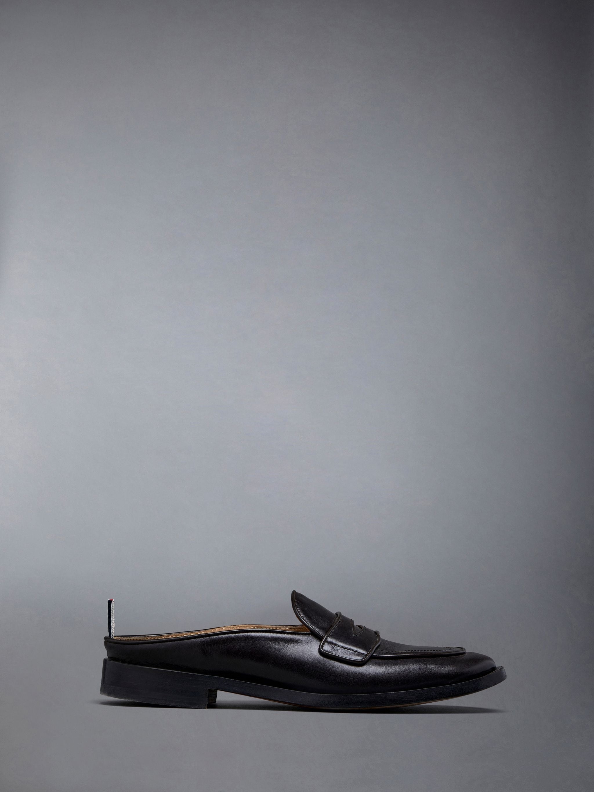 Box Calf Varsity Penny Loafer Mule - 1