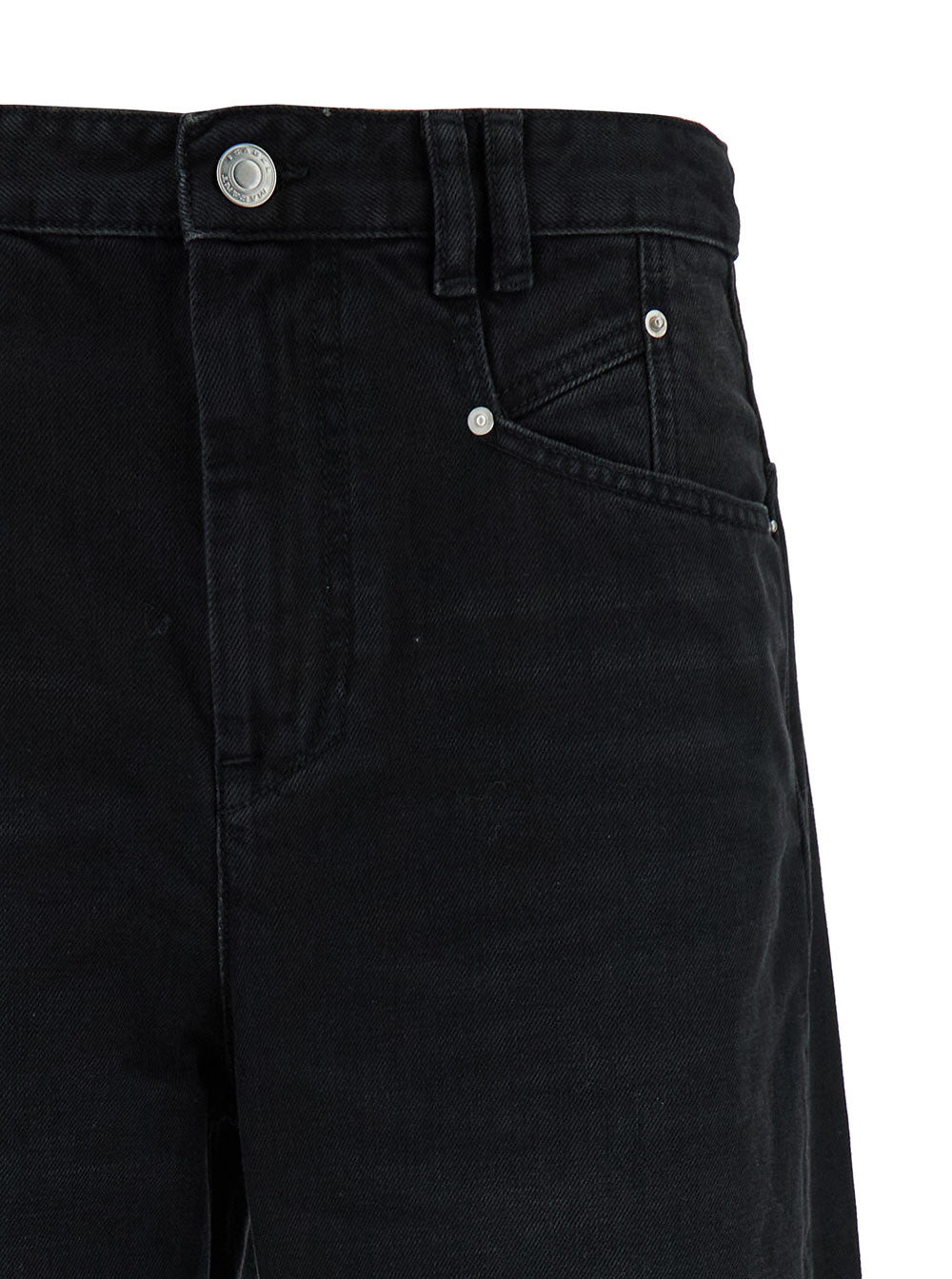 Isabel Marant Women 'Lemony' Black Five-Pocket Jeans With Logo Patch In Cotton Denim Woman - 3