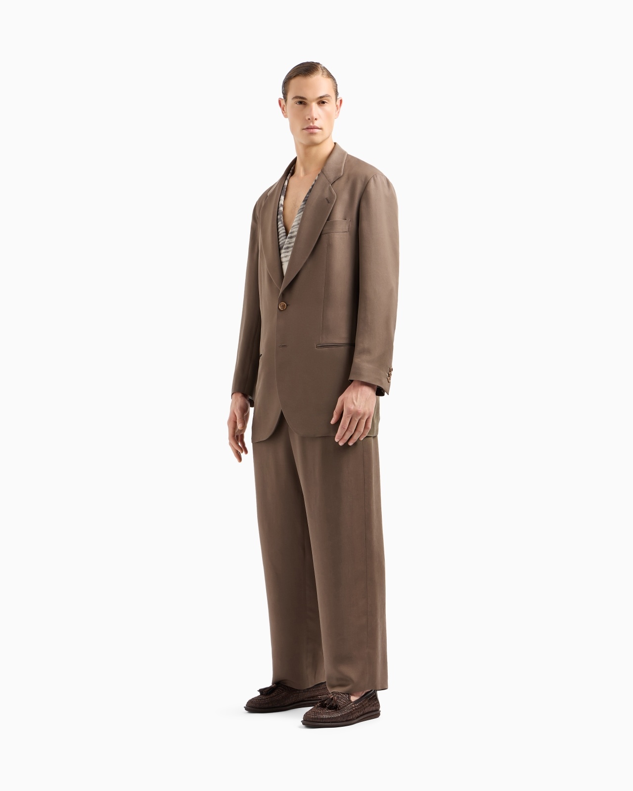 HERITAGE LINE CUPRO SINGLE-BREASTED SUIT - 4