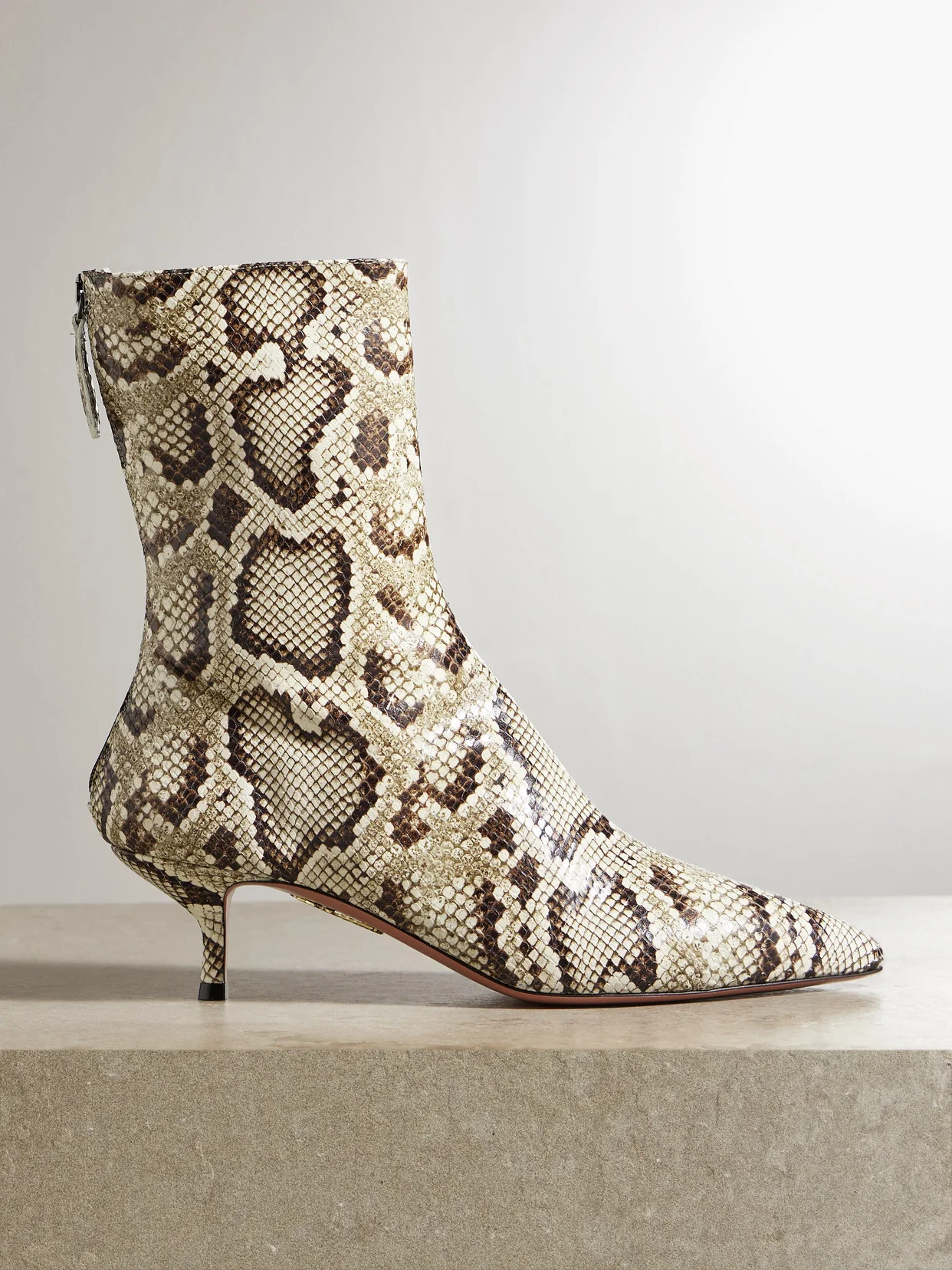 Montmartre 50 Snake-effect Leather Ankle Boots - 1