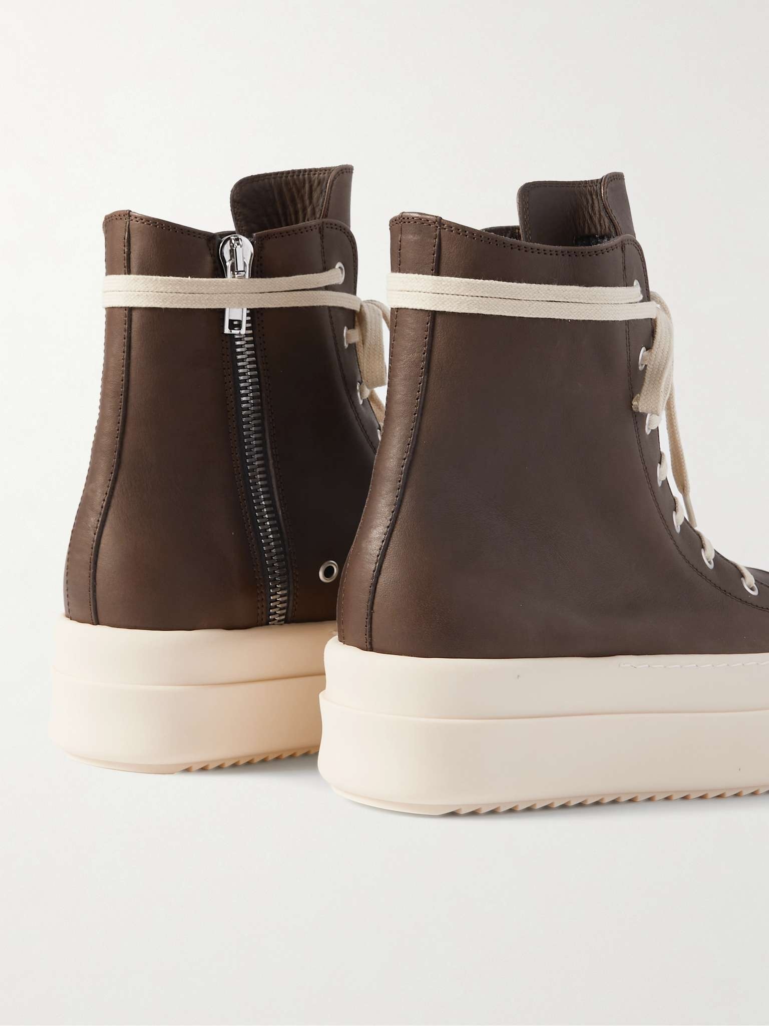 Leather High-Top Sneakers - 5