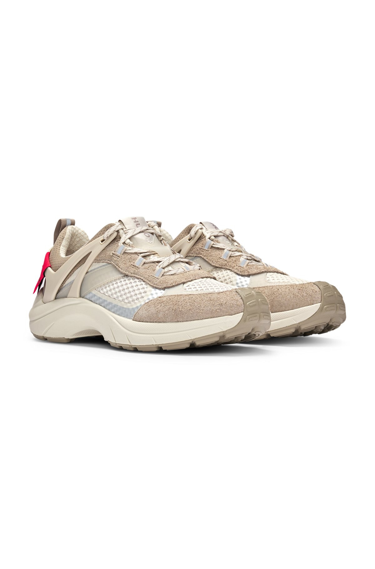 MIXED-MATERIAL TRAINERS WITH DECORATIVE REFLECTIVE EFFECTS - 2