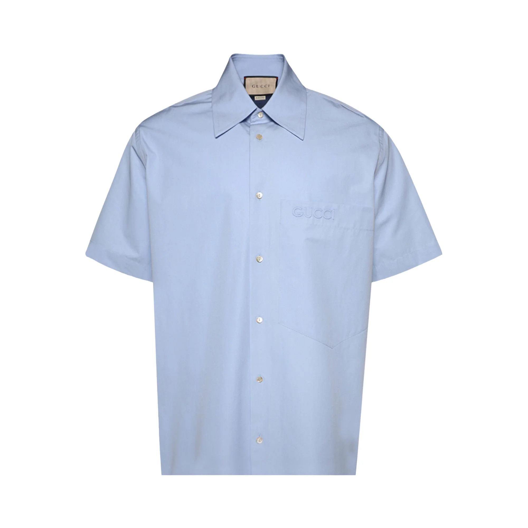 Gucci Embroidered Shirt 'Baby Blue' - 1