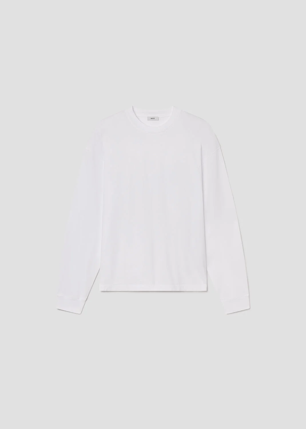 ASHA LONG SLEEVE MOCK NECK TEE IN WHITE - 1