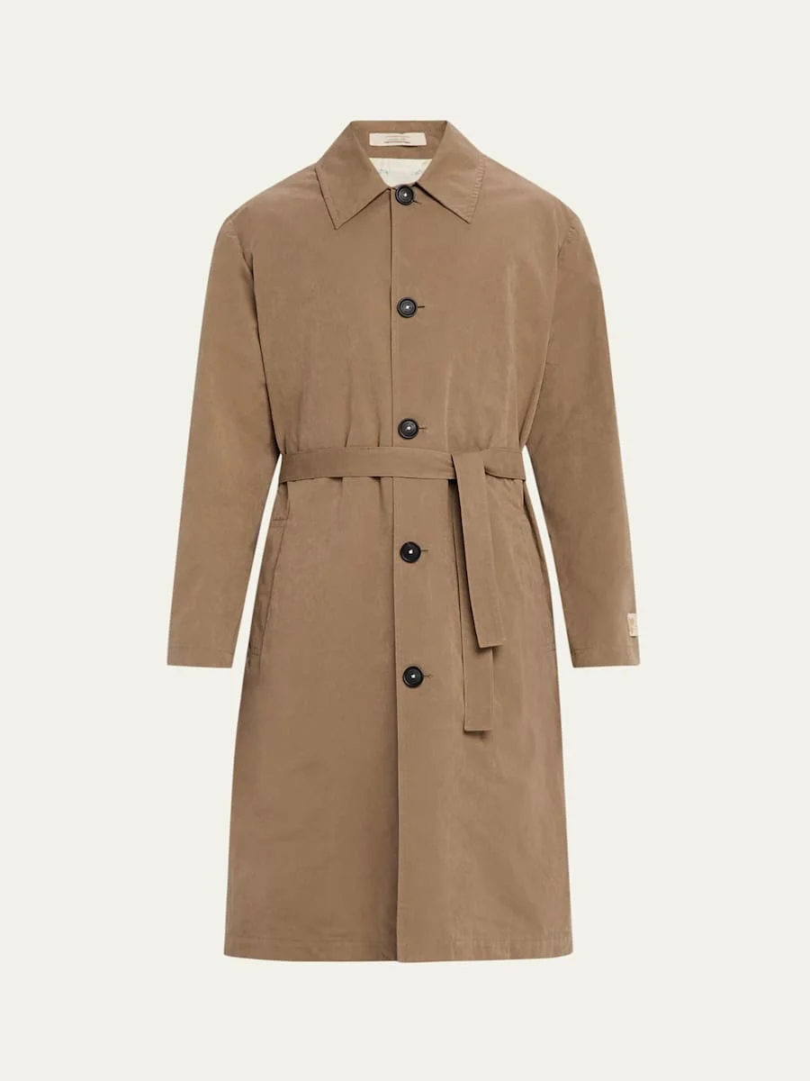 Men's Mustang Belted Rain Coat - 1