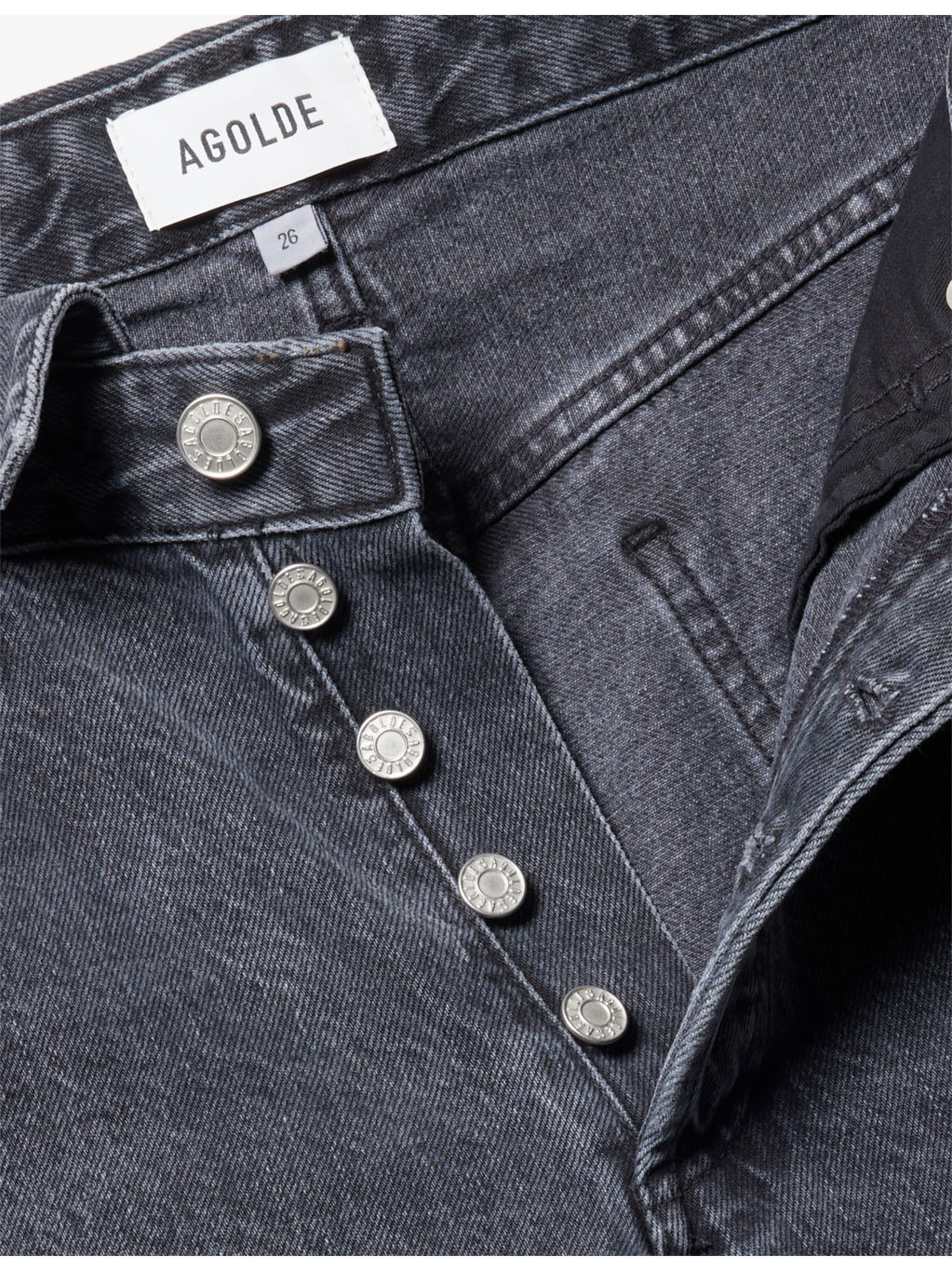 Echo Taper-Leg Foldover-Waist Denim Jeans - 6