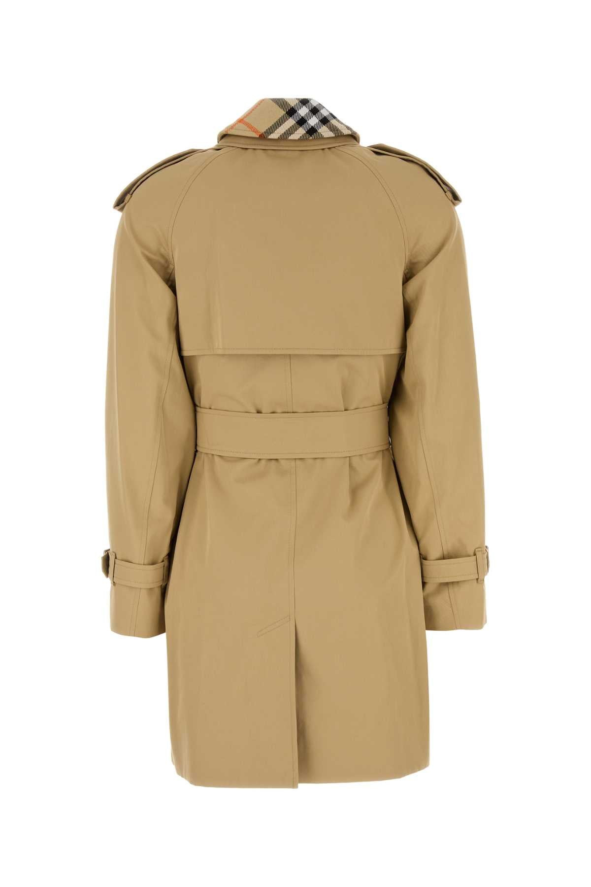 Burberry Women Beige Cotton Trench Coat - 2