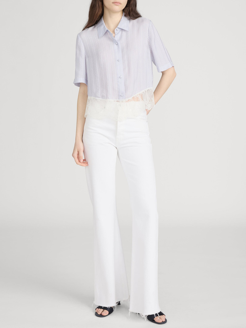 FRAME The Stripe Lace Shirt outlook