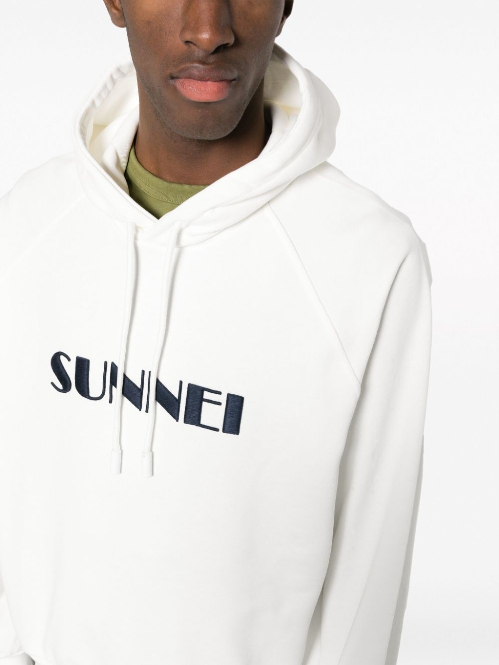 logo-print drawstring hoodie - 6