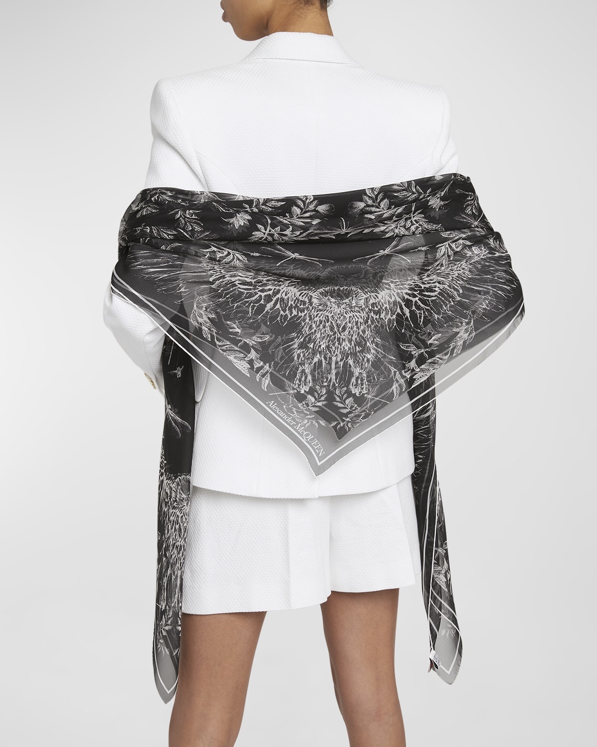 Eagle Flight Sheer Silk Shawl - 3