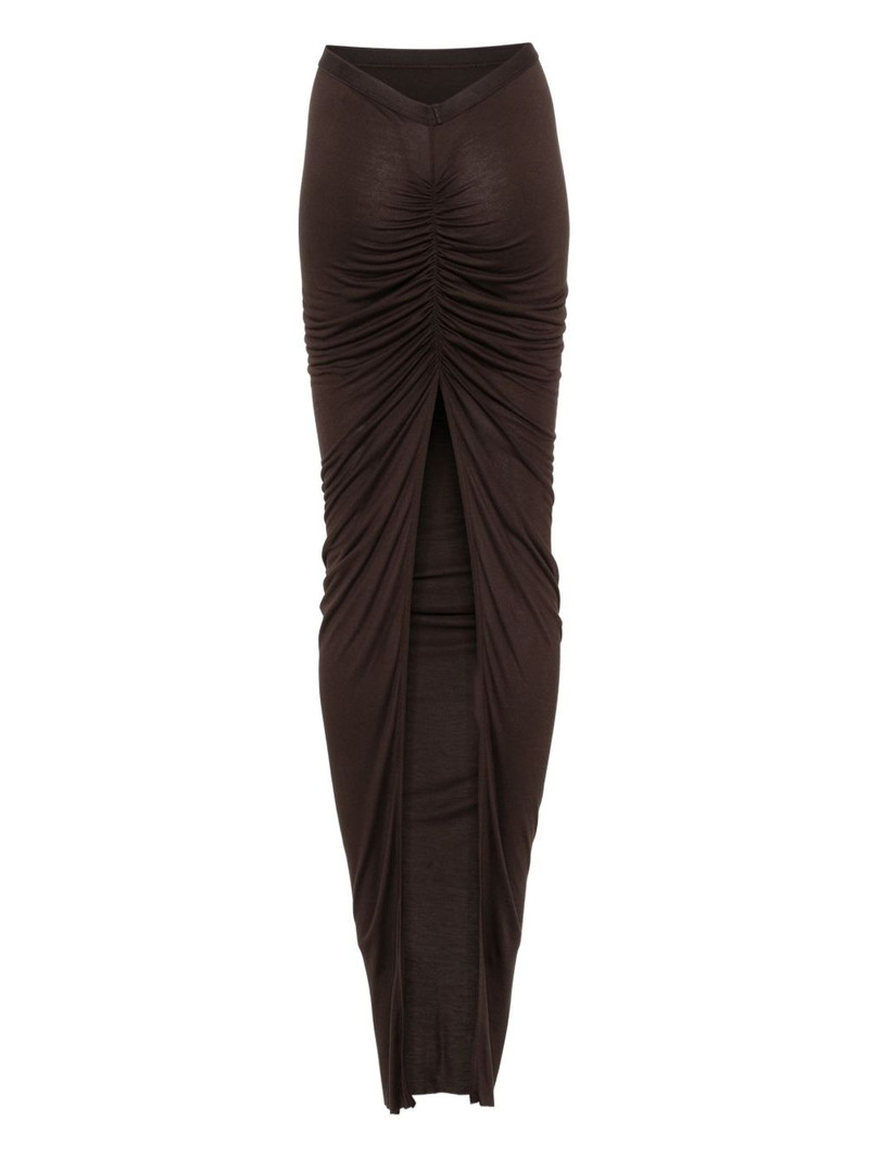Rick Owens Lilies ruched midi skirt outlook