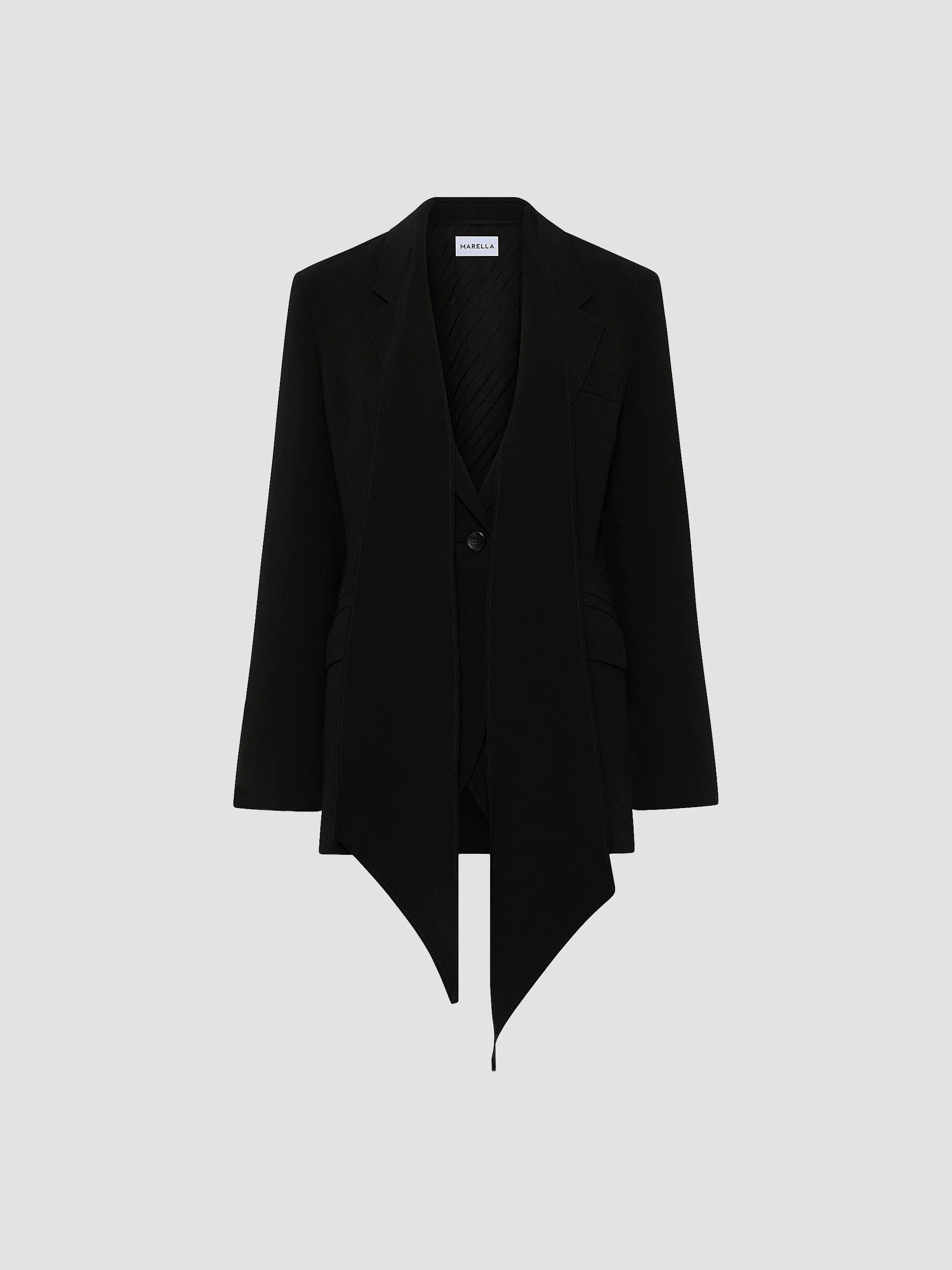 Women's Envers Satin Jacket - Black - 1