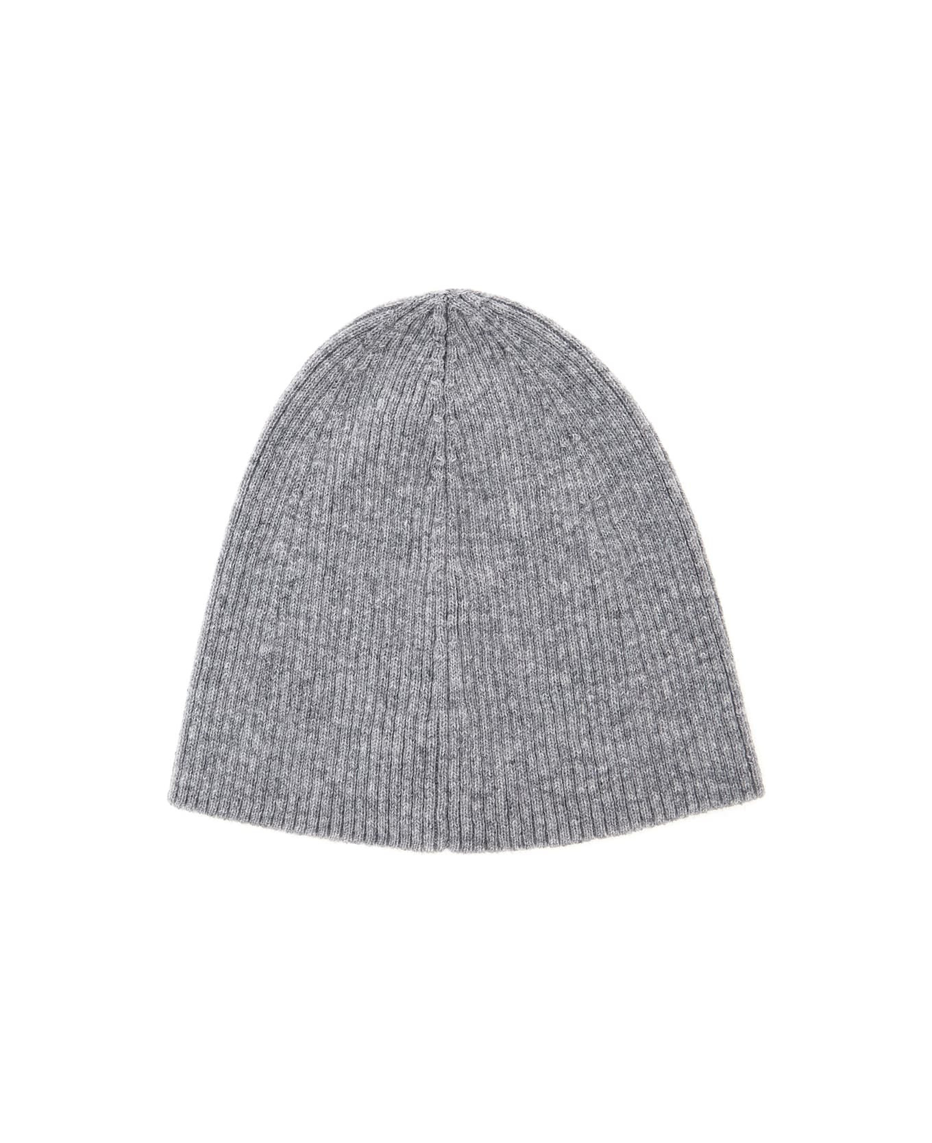 Grye Beanie With Logo Patch In Cashmere Man - 2