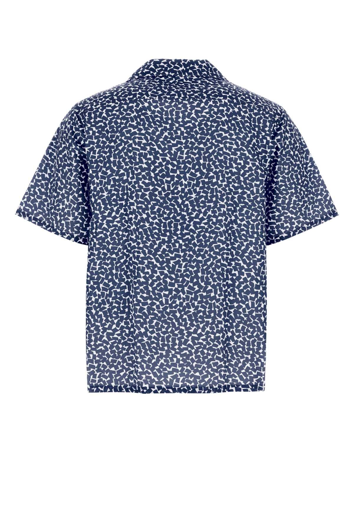 Prada Men Printed Poplin Shirt - 2