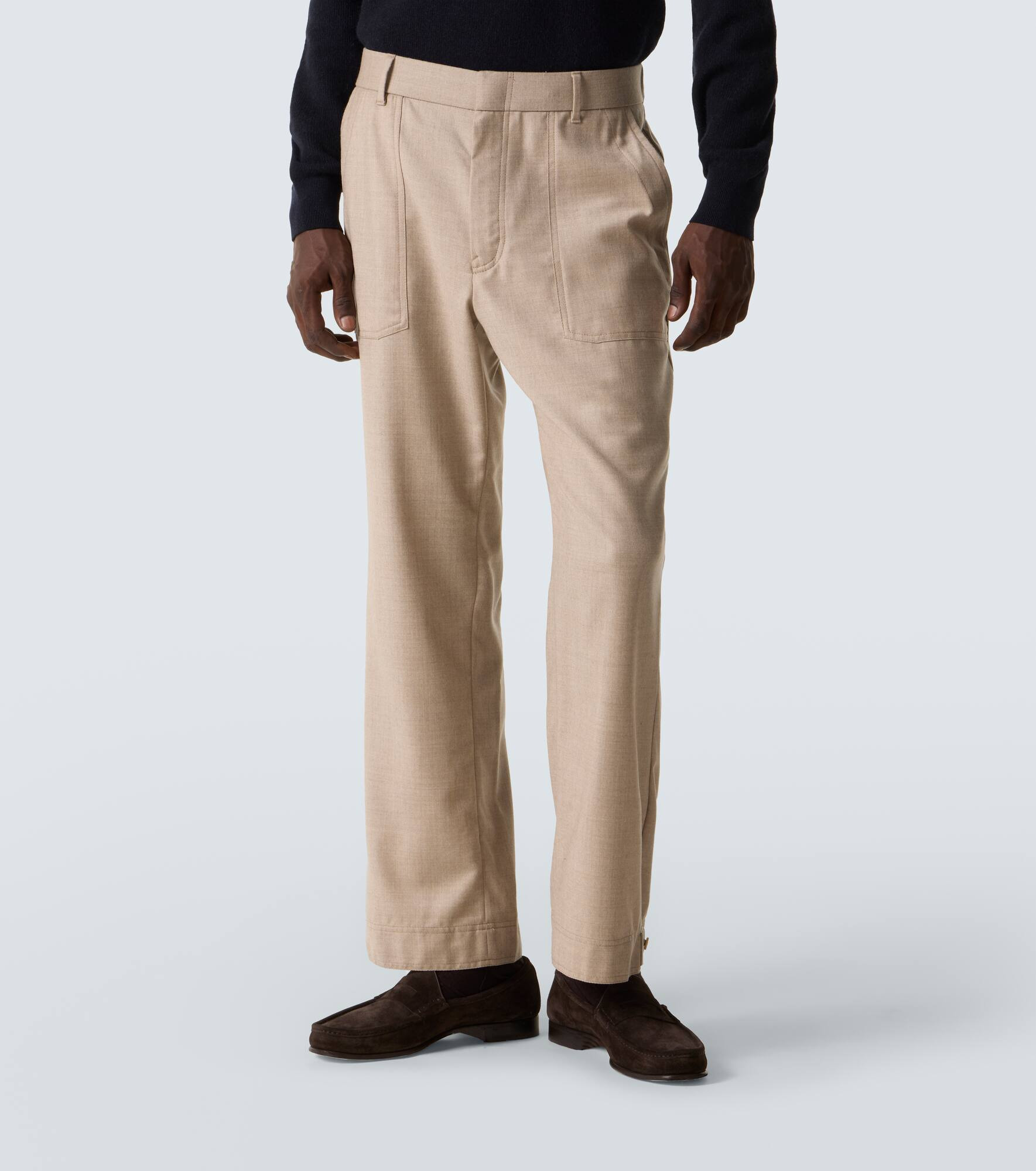Wool straight pants - 3