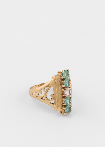 Paul Smith 'Extravagant Emerald and Morganite' Gold Cocktail Ring by Barqoue Rocks outlook